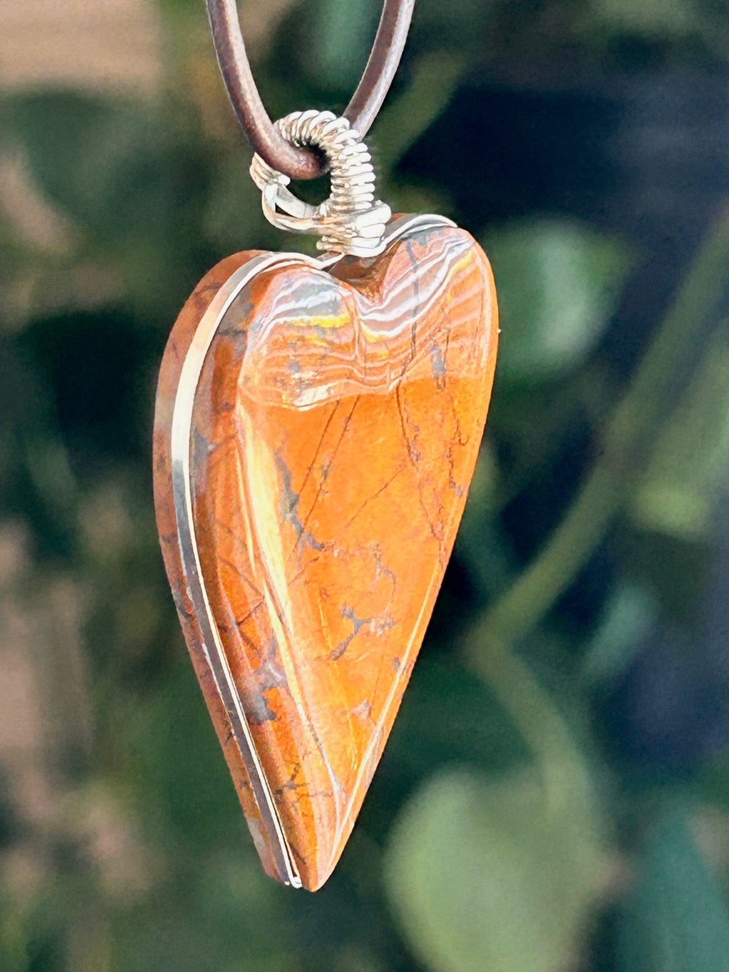 Stoney Creek Jasper Agate Heart Pendant