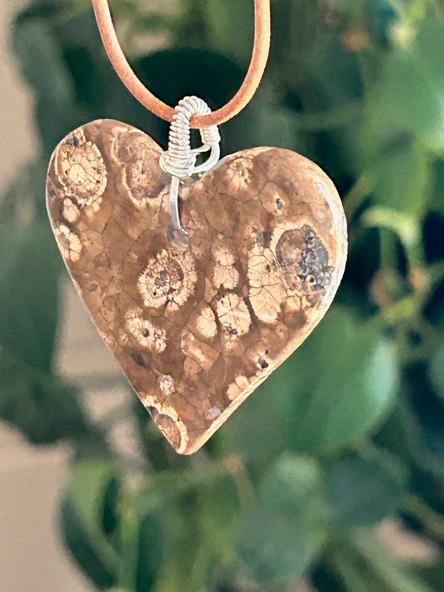 Birdseye Rhyolite Heart Pendant