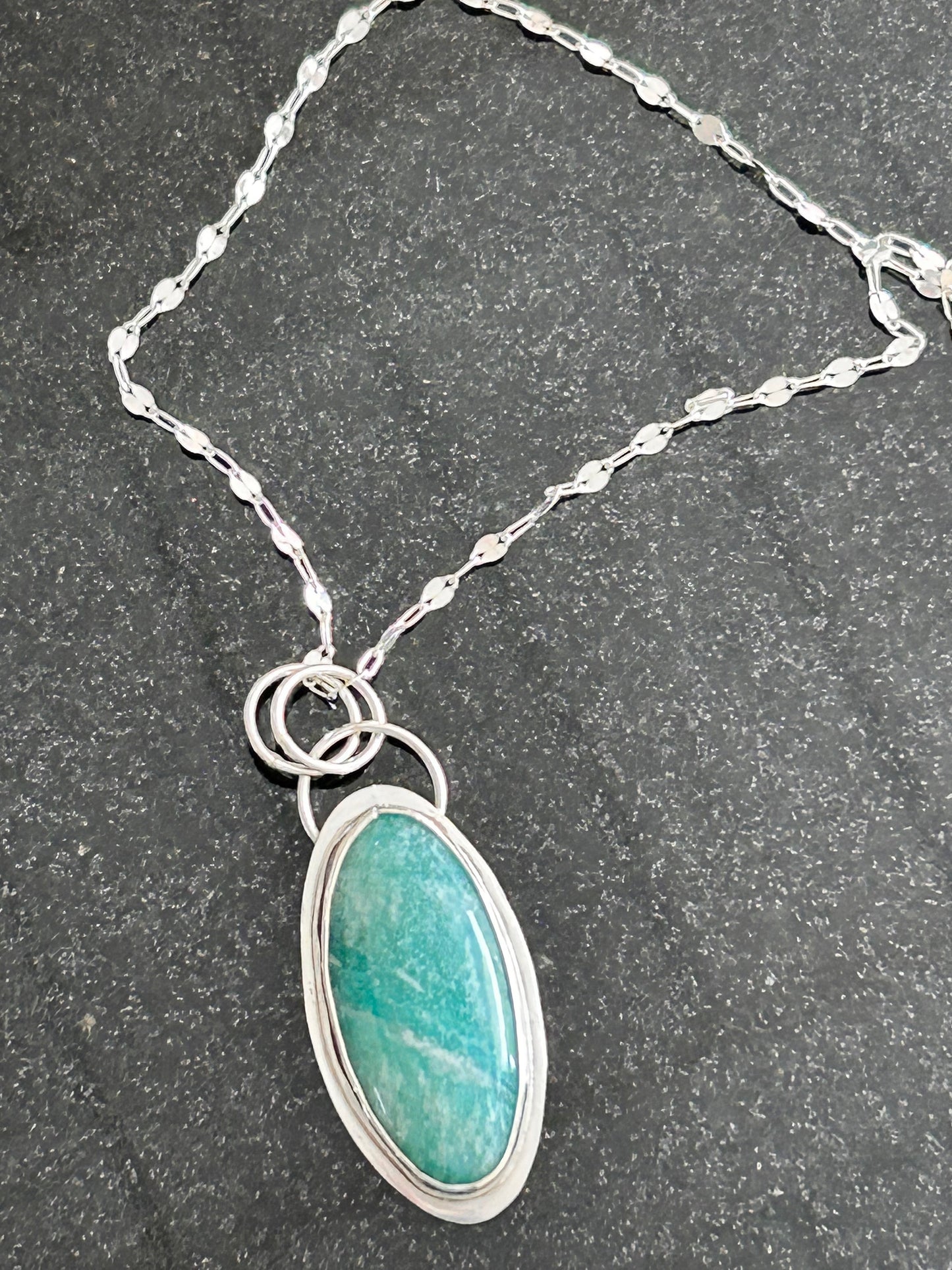 Amazonite Oval Pendant