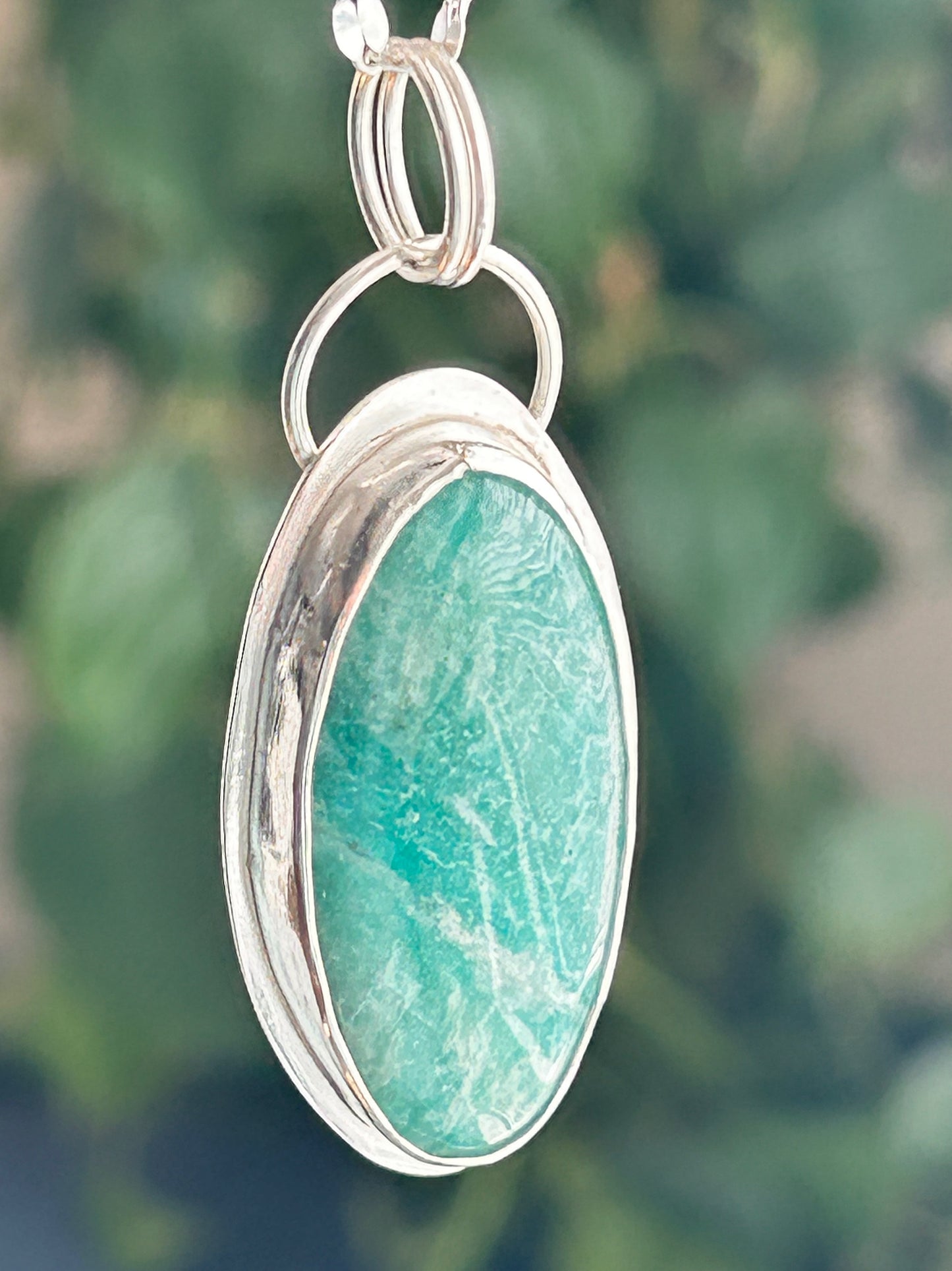Amazonite Oval Pendant