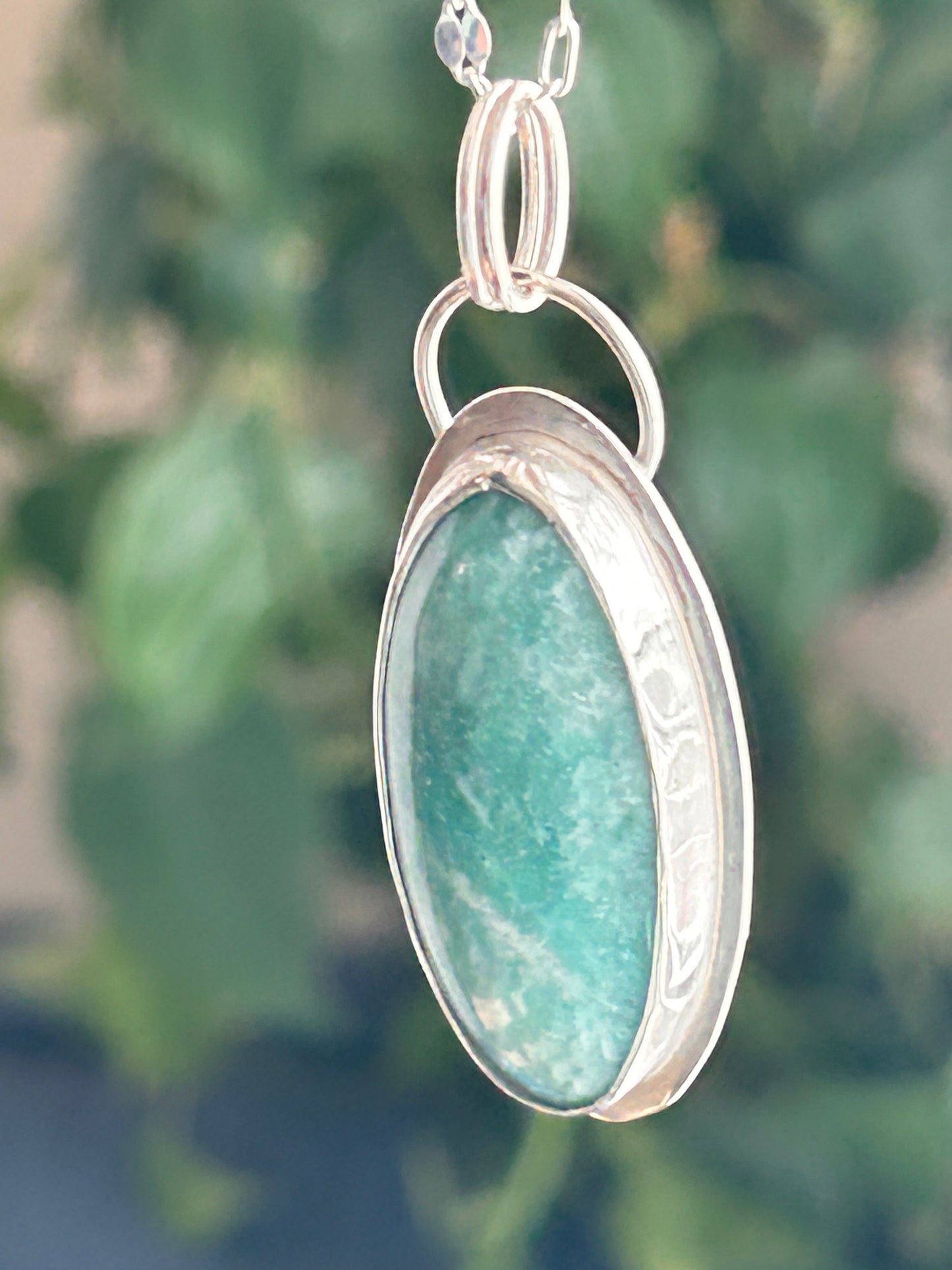 Amazonite Oval Pendant