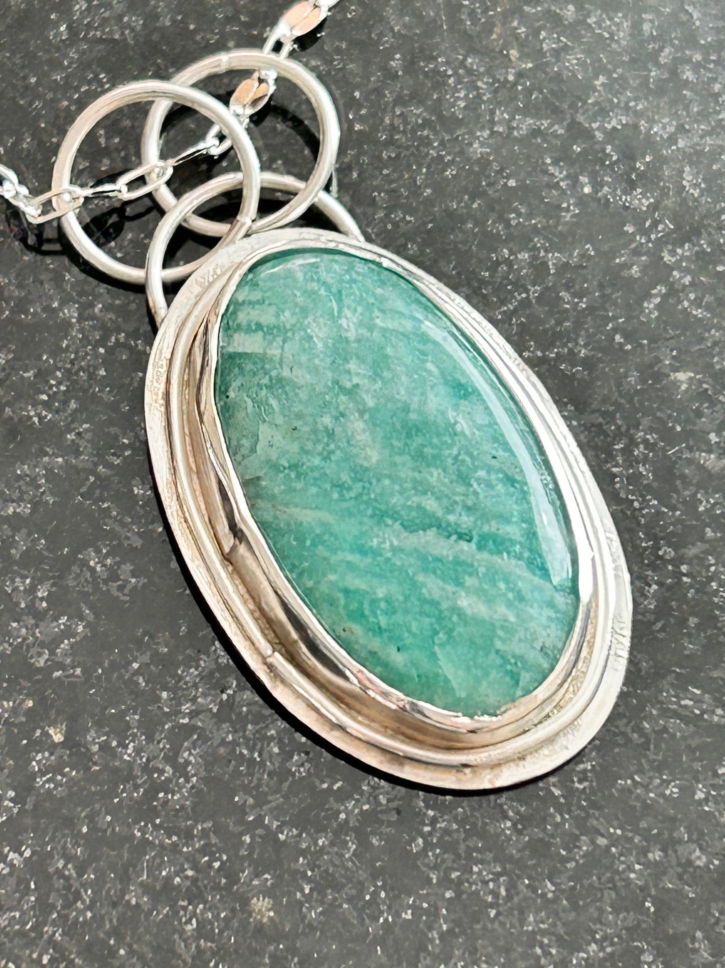 Amazonite Oval Pendant