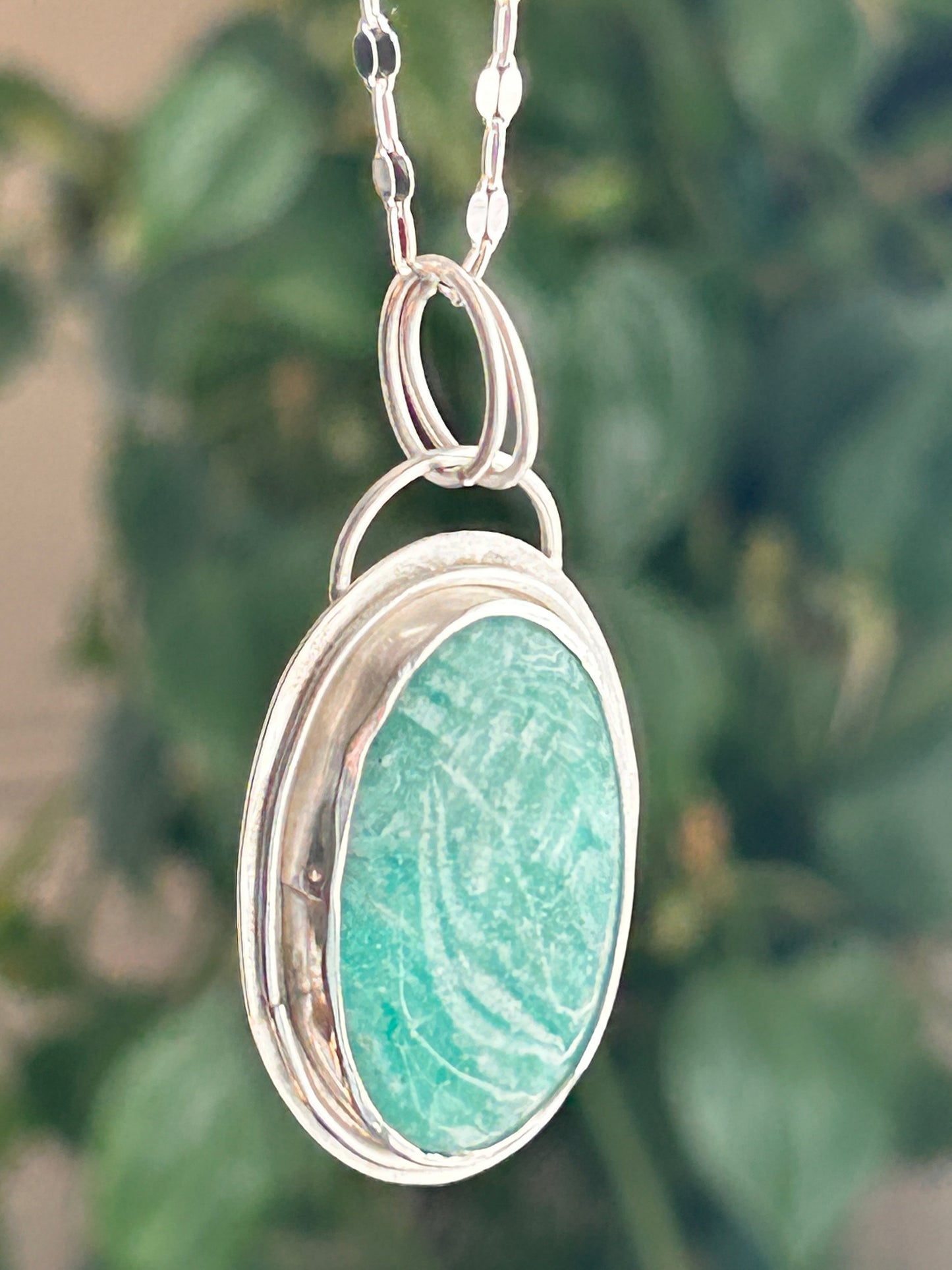 Amazonite Oval Pendant