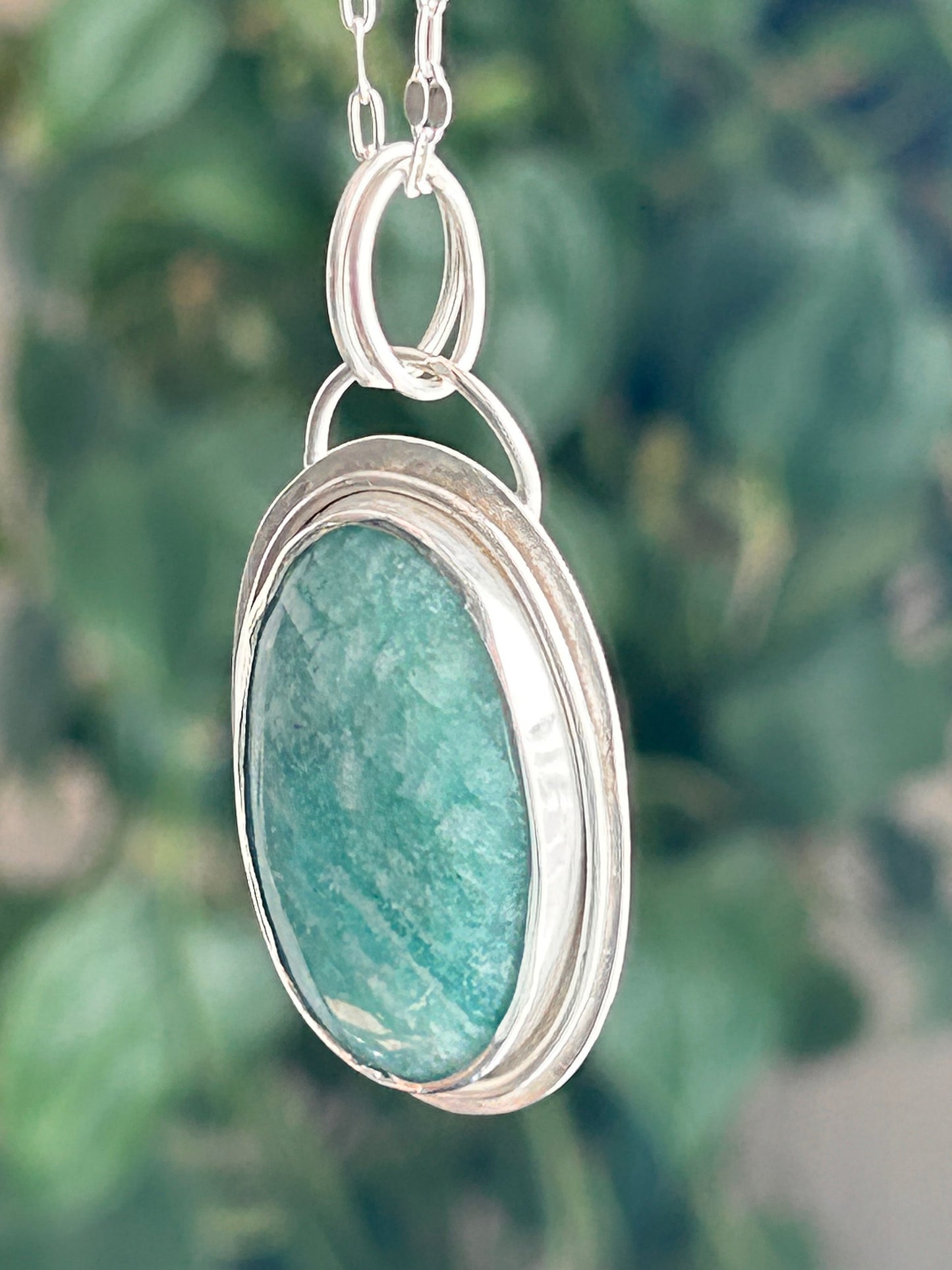 Amazonite Oval Pendant