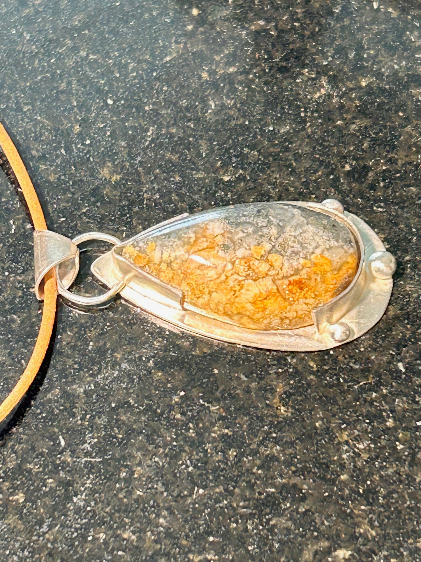Nipomo Agate Teardrop Pendant