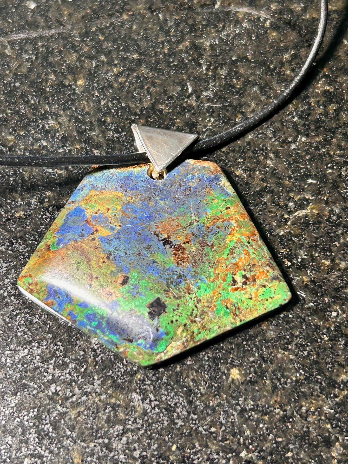 Chrysocola Pentagonal Pendant