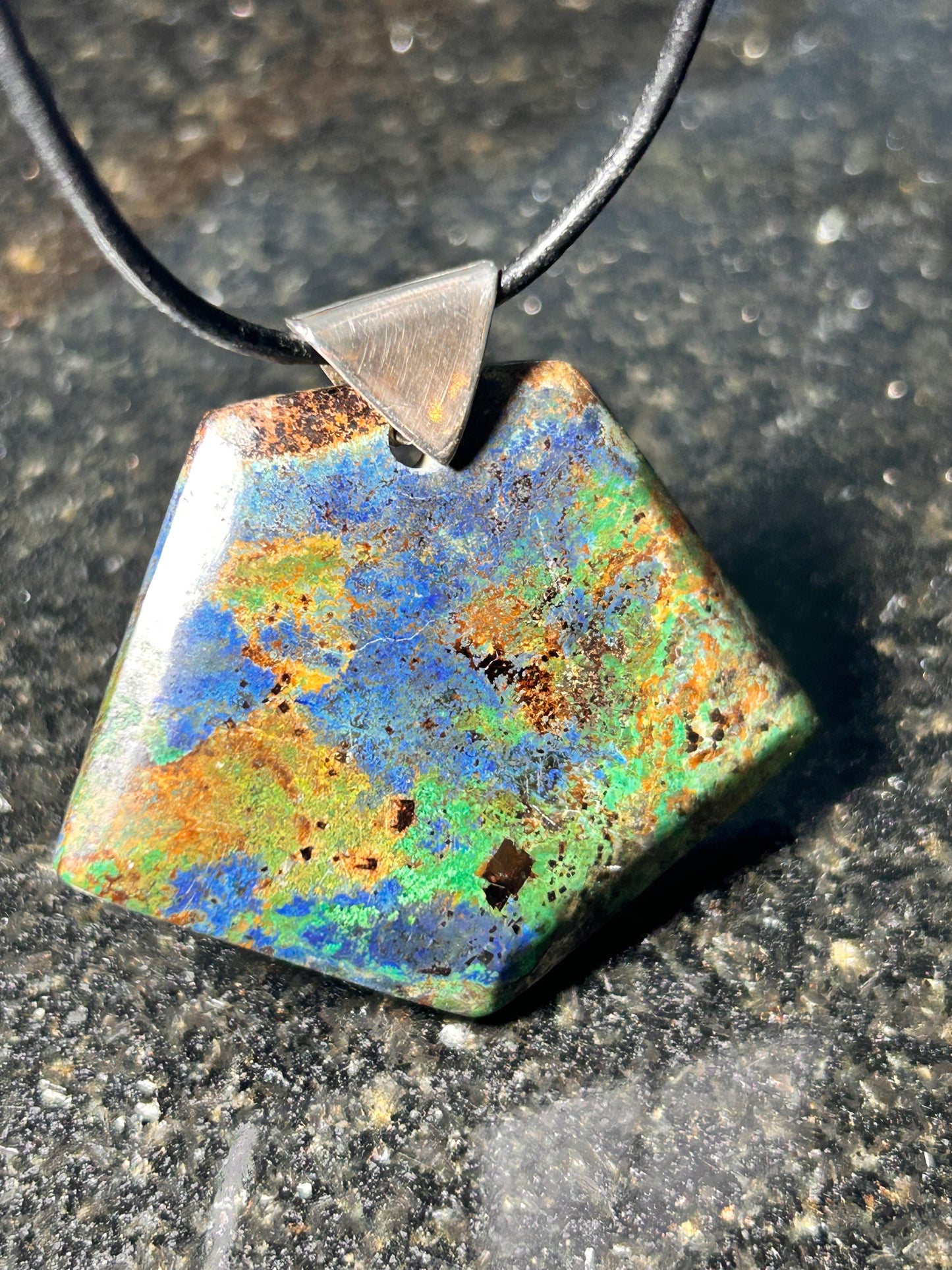 Chrysocola Pentagonal Pendant