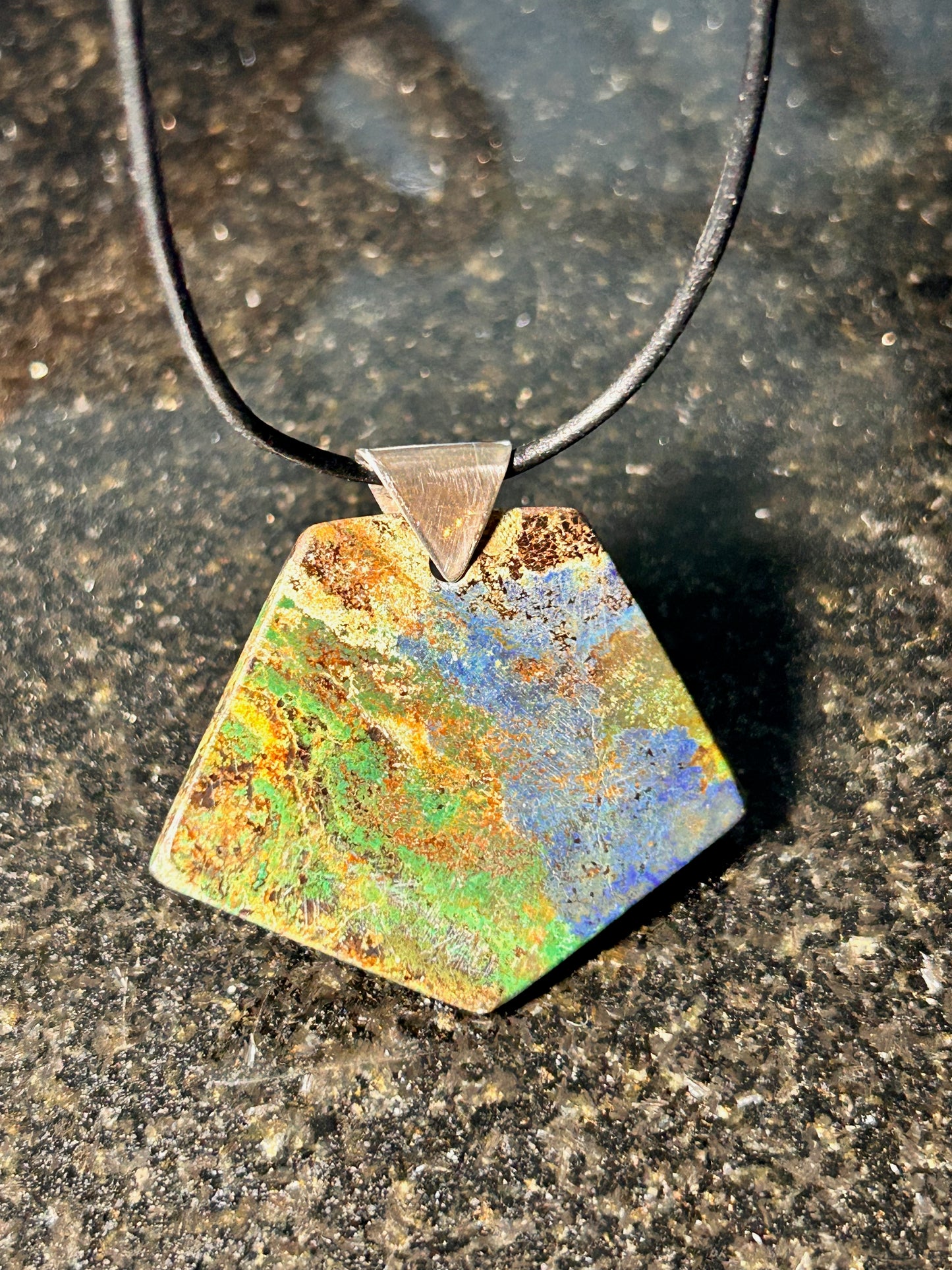 Chrysocola Pentagonal Pendant