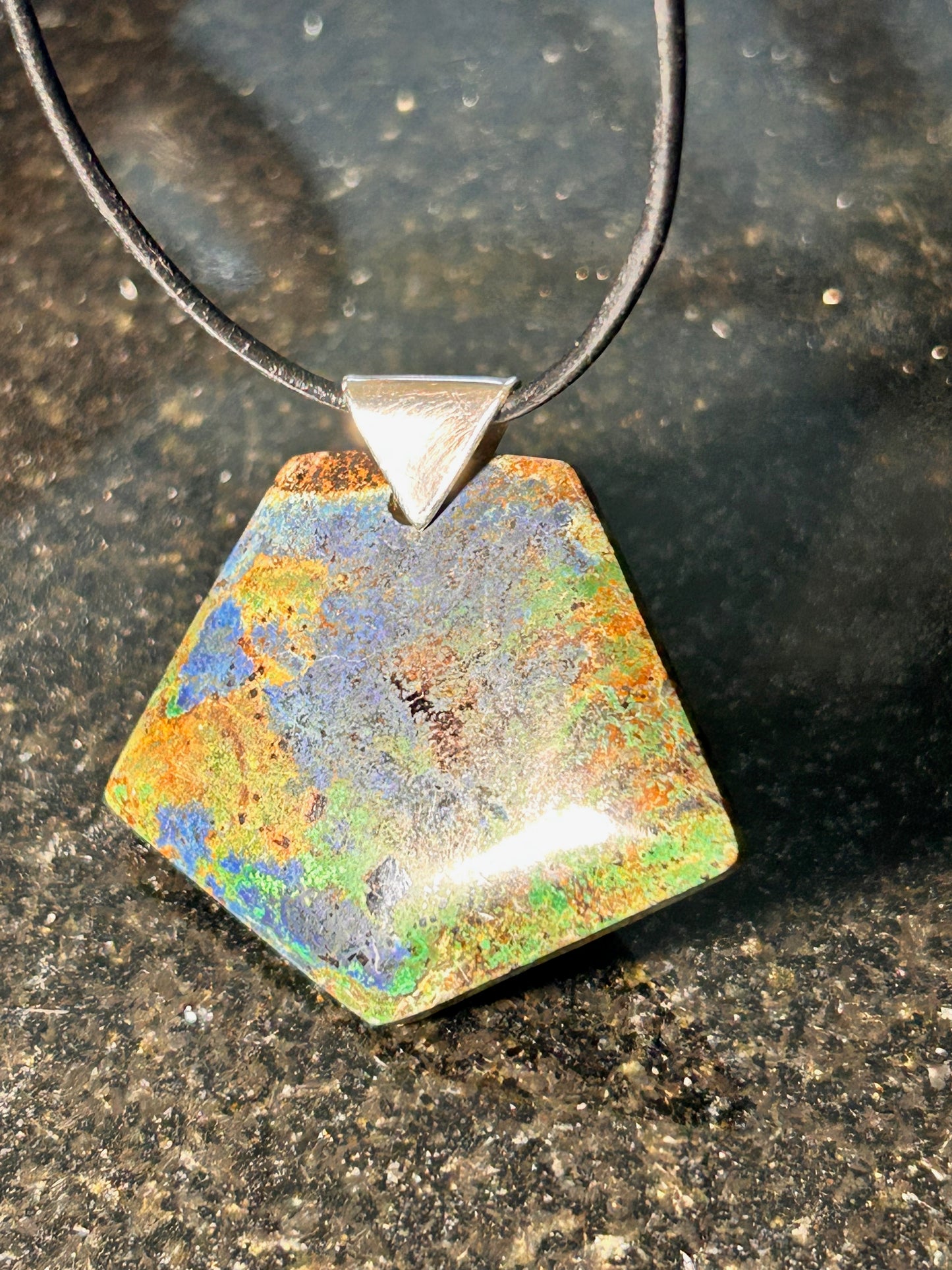 Chrysocola Pentagonal Pendant