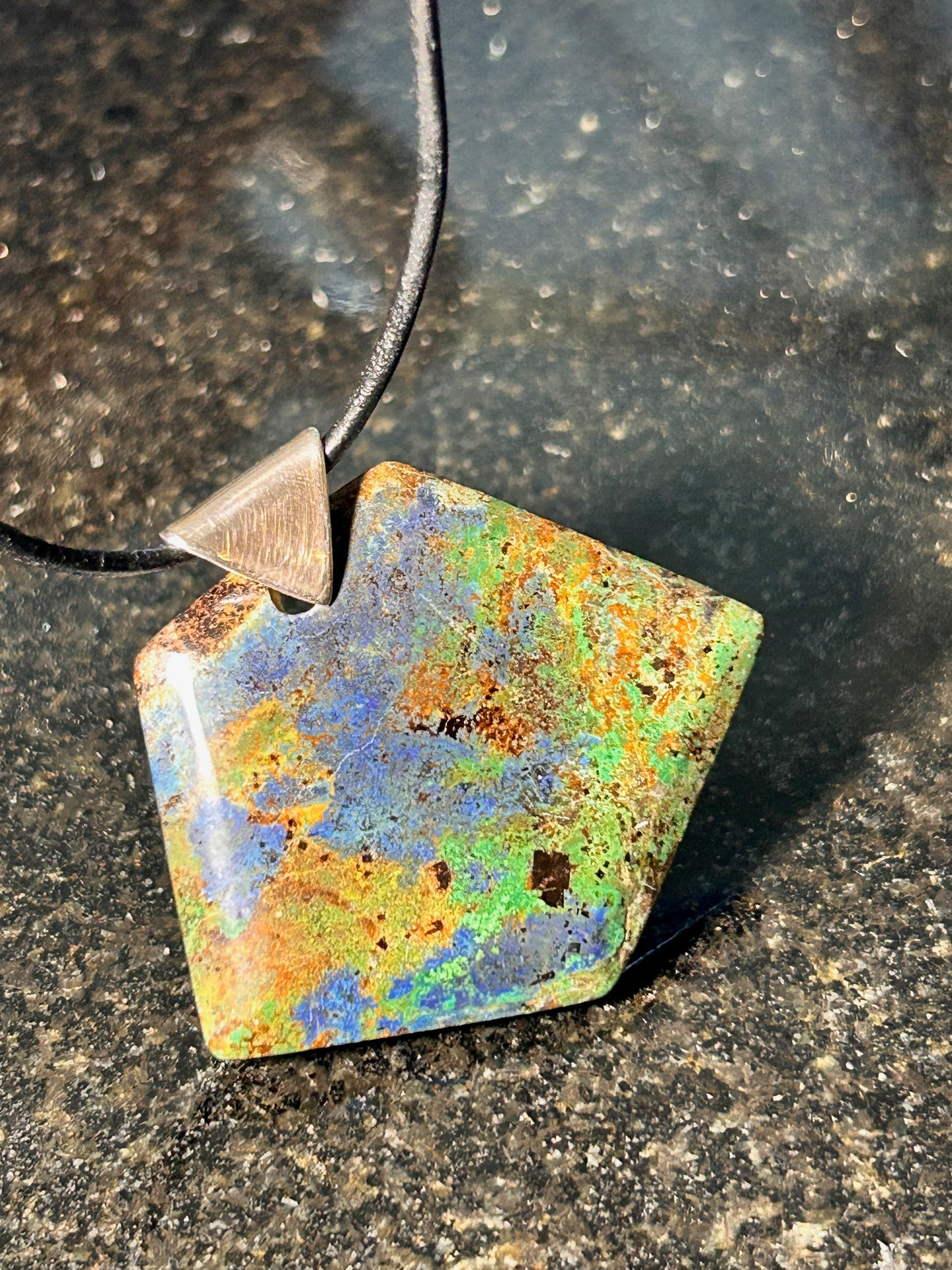 Chrysocola Pentagonal Pendant