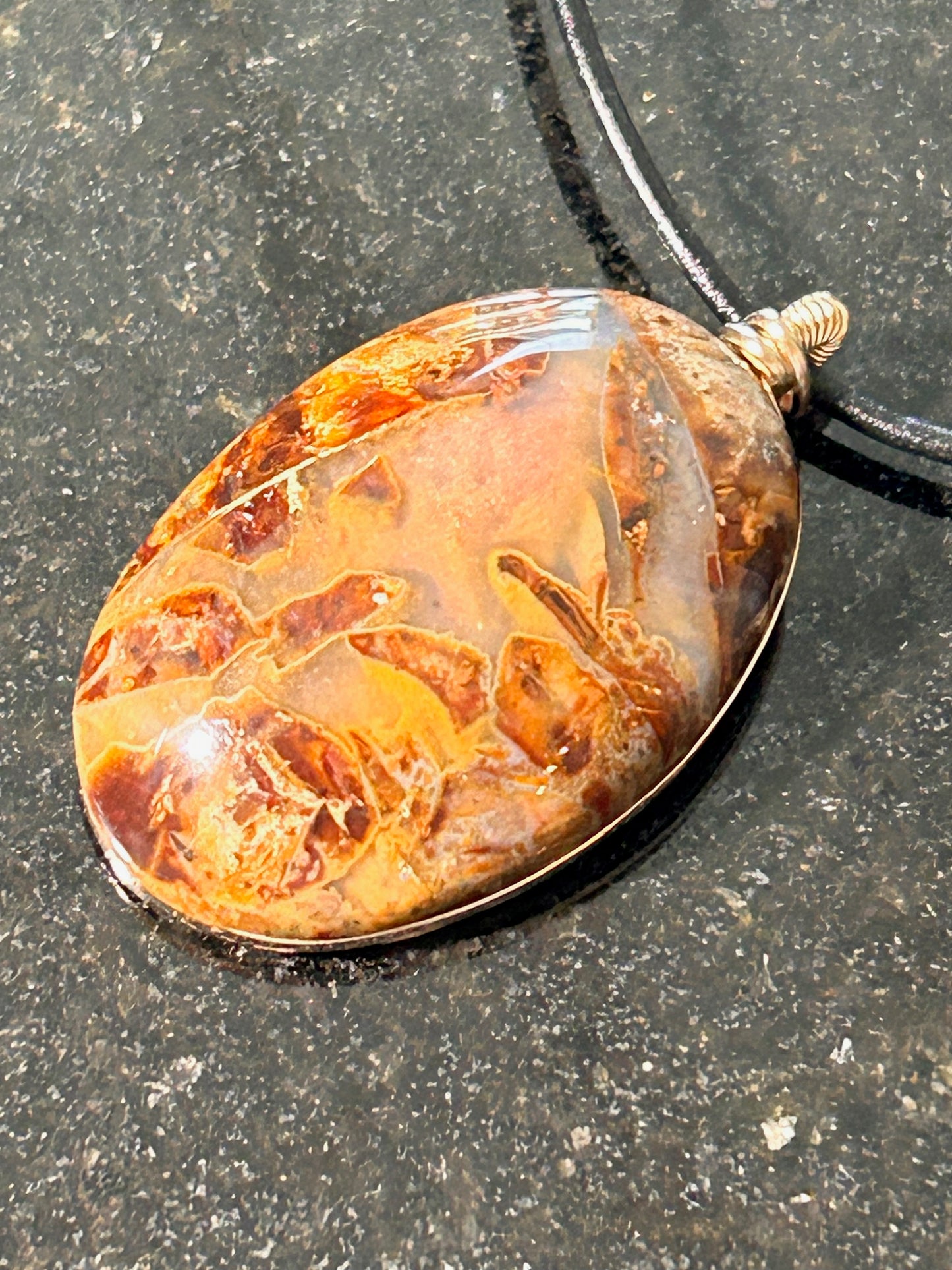 Morro Bay Agate Oval Pendant