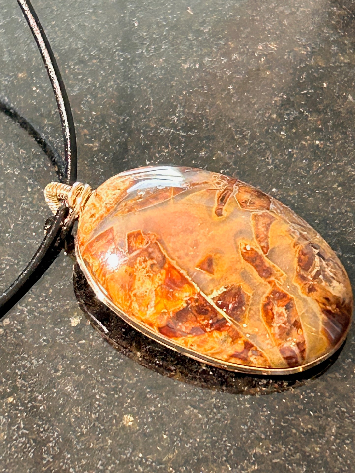Morro Bay Agate Oval Pendant
