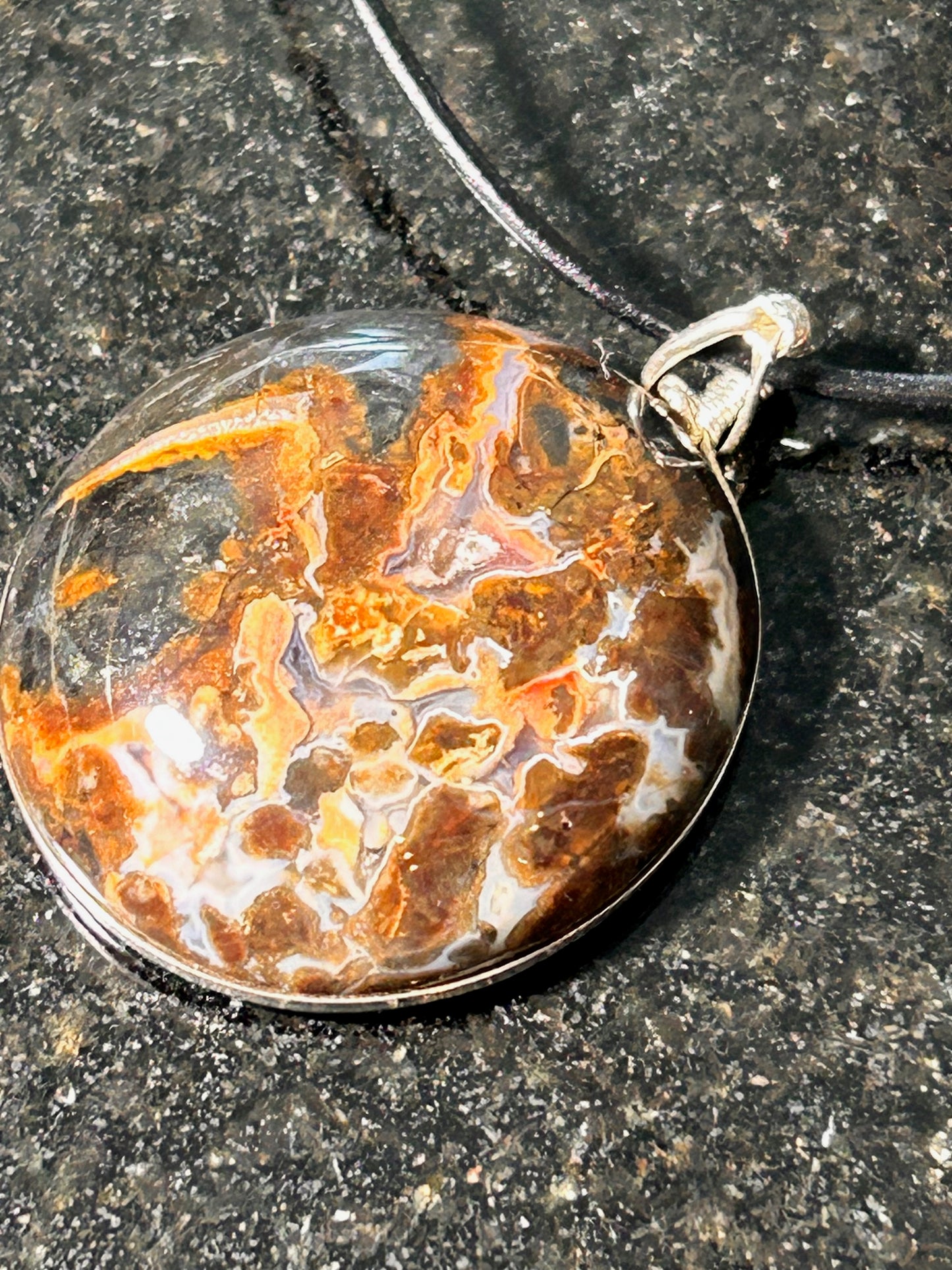 Morro Bay Agate Round Pendant