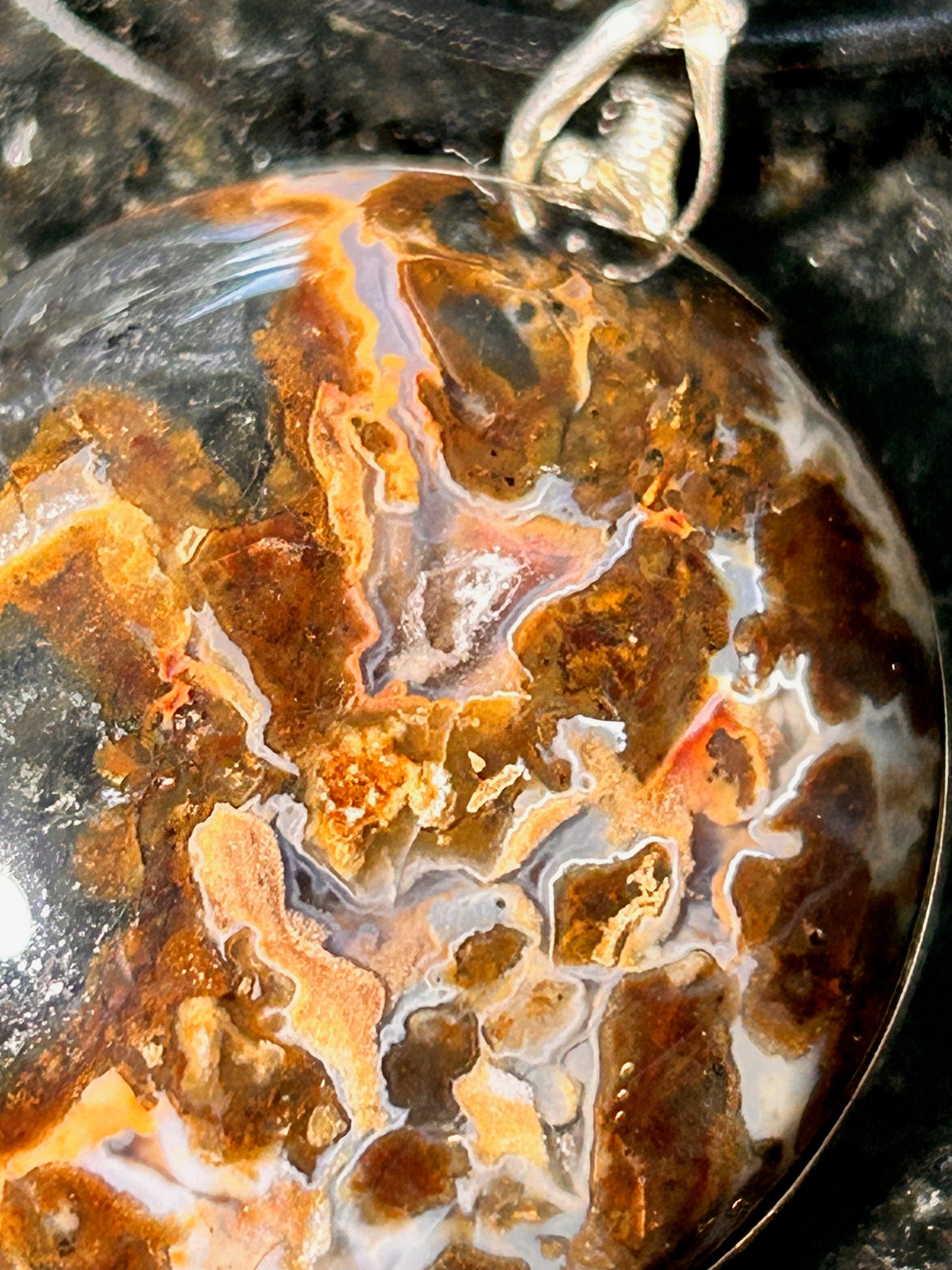 Morro Bay Agate Round Pendant