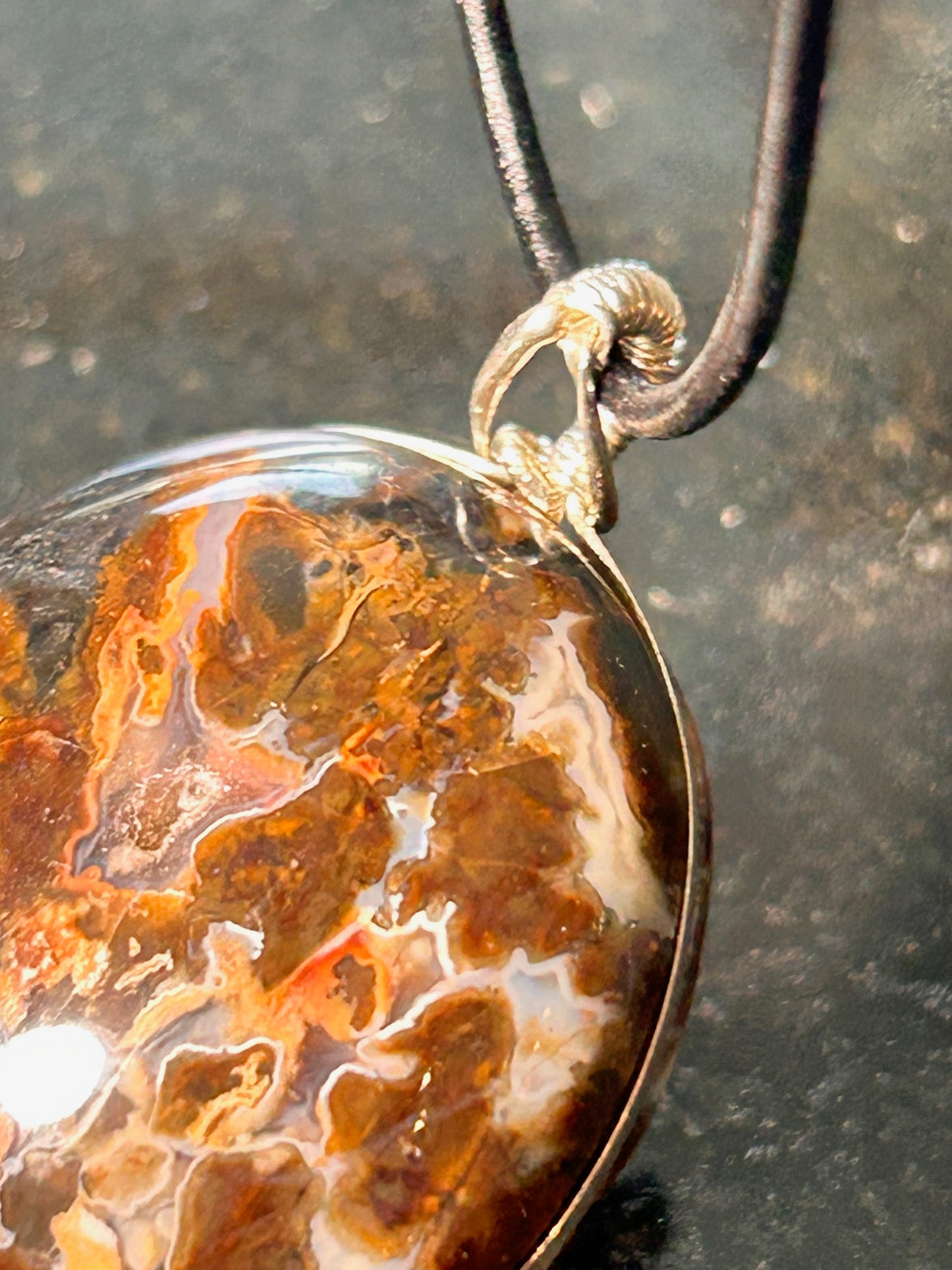 Morro Bay Agate Round Pendant