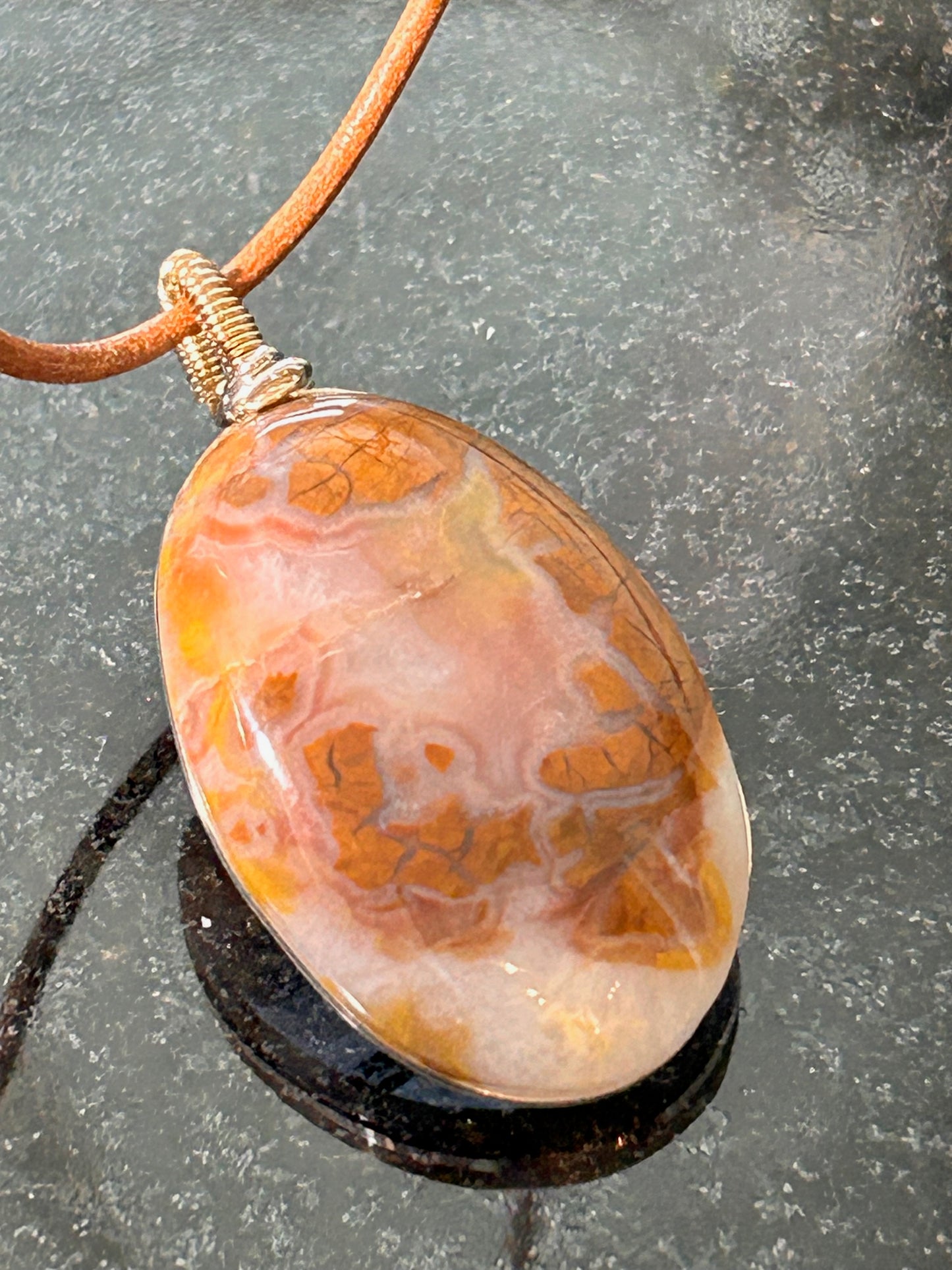 Morro Bay Agate Oval Pendant