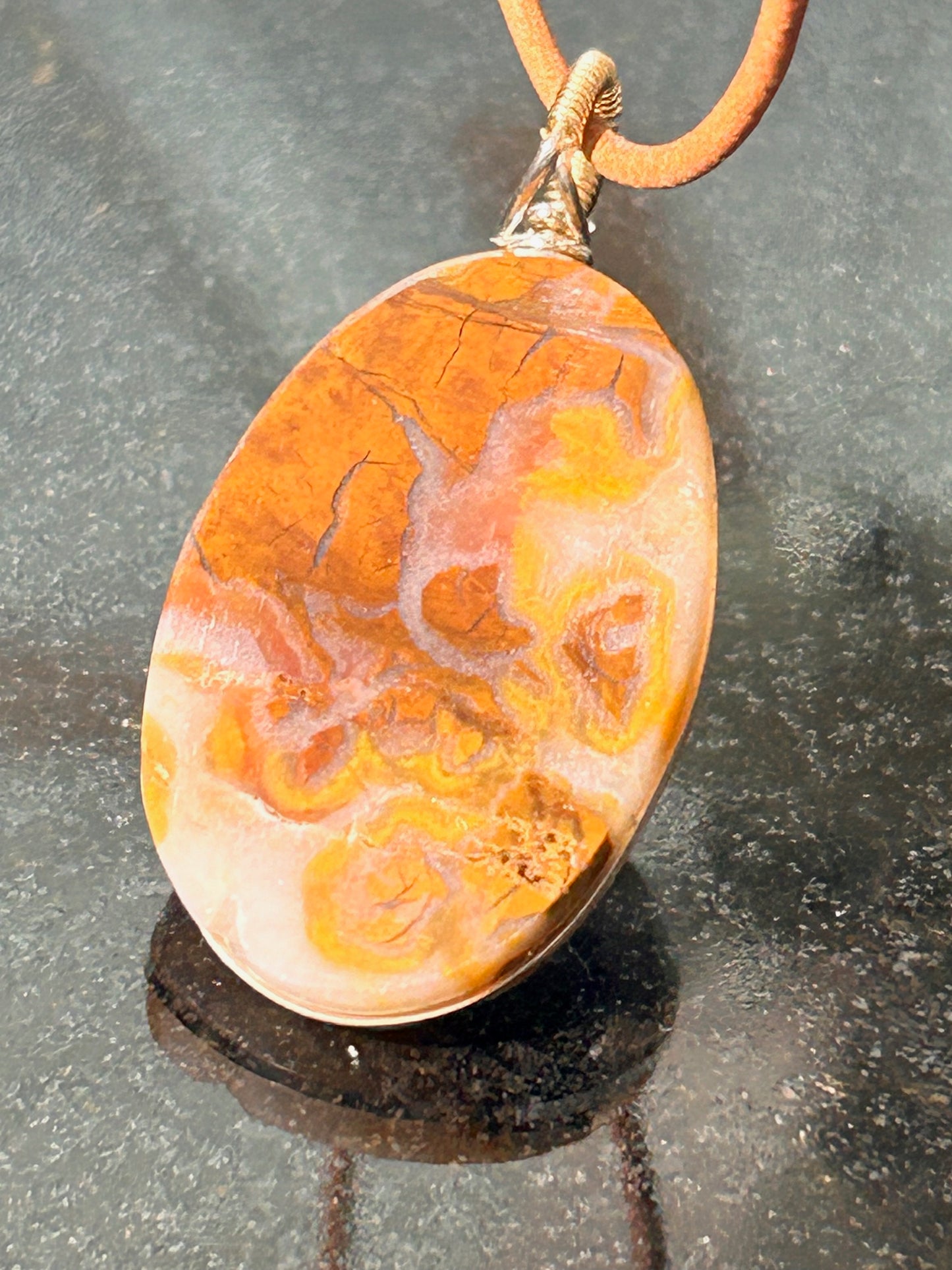 Morro Bay Agate Oval Pendant