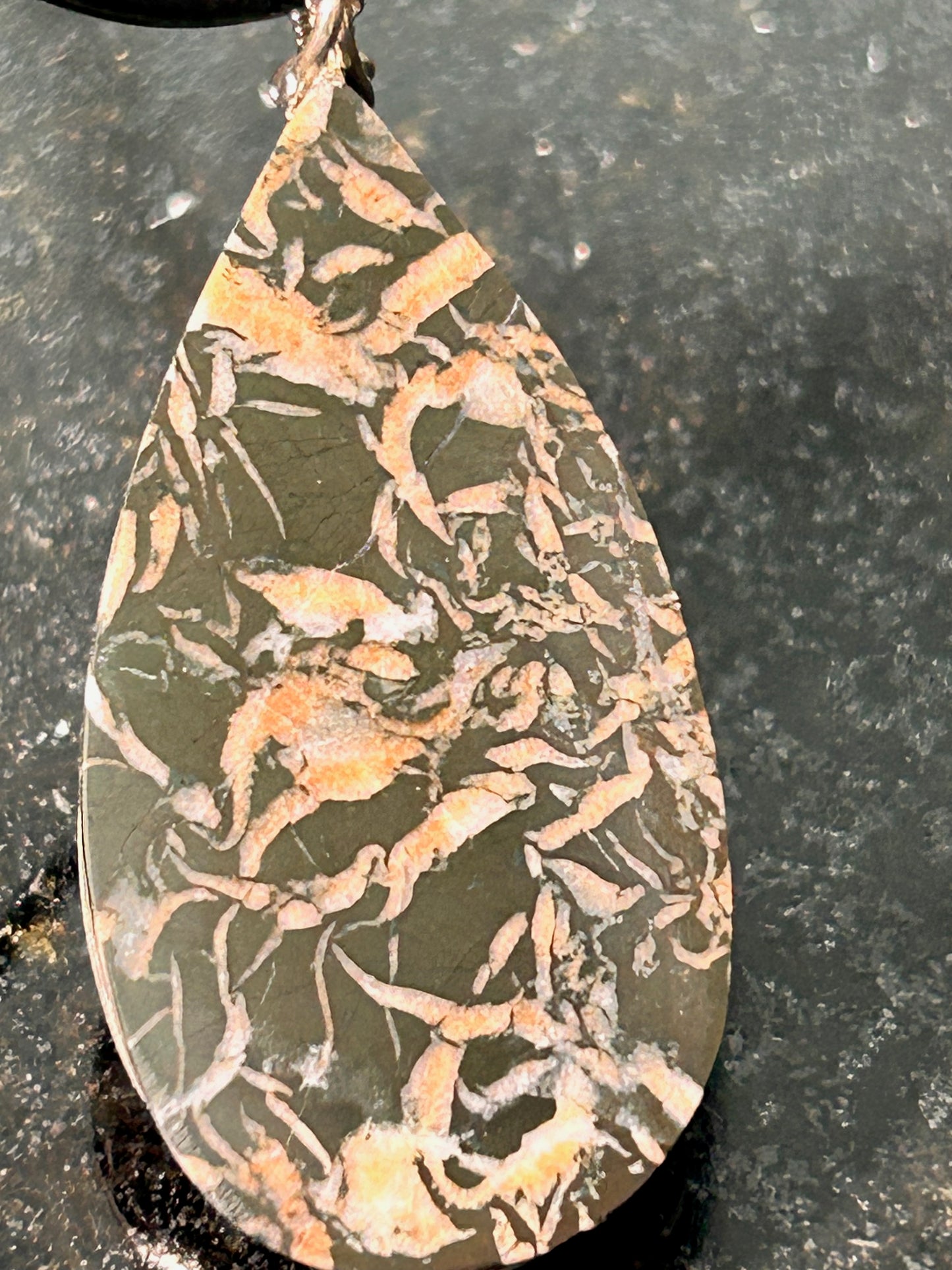Black Jasper Teardrop Pendant