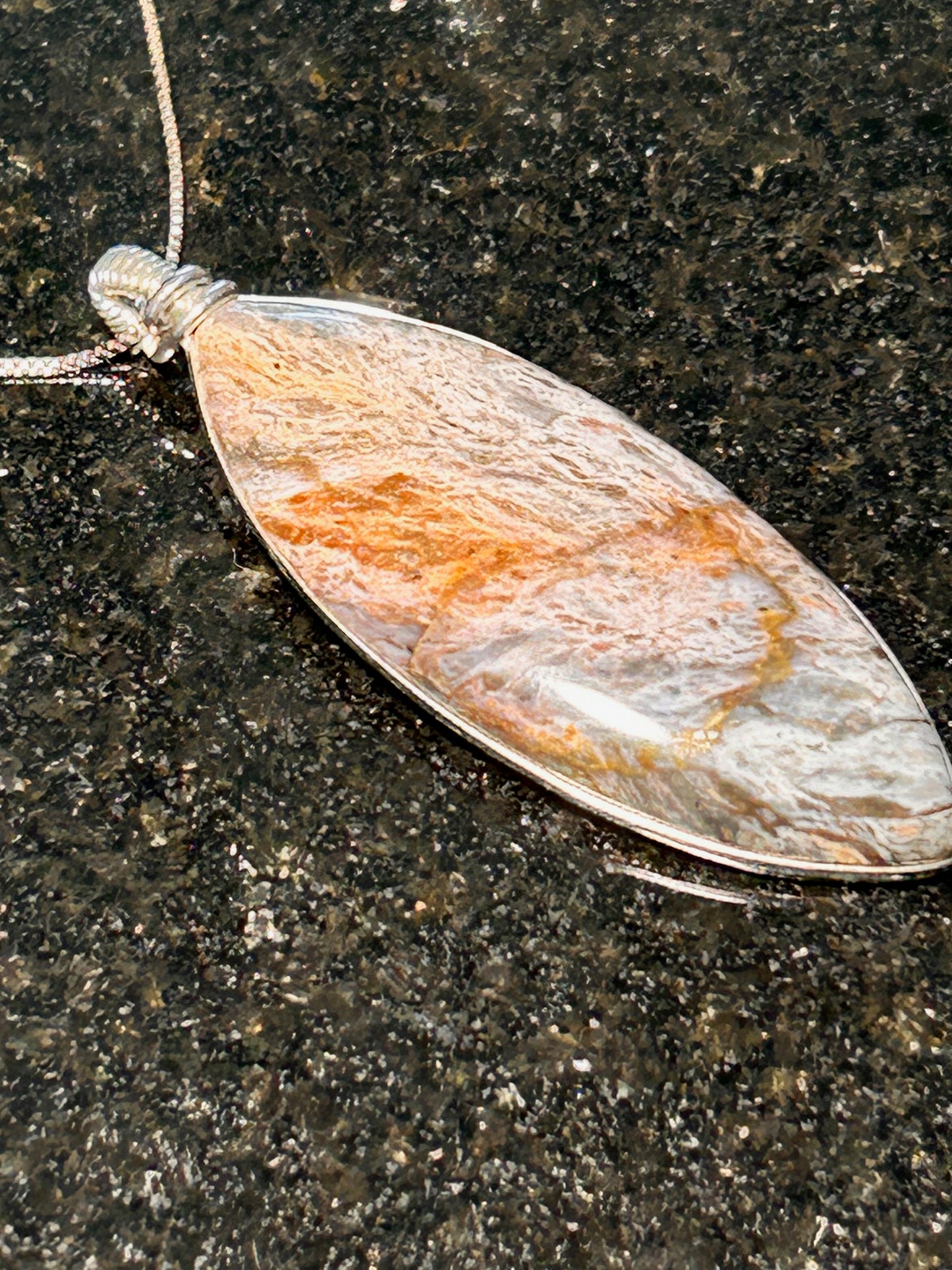 Toro Creek Agate Spear Pendant