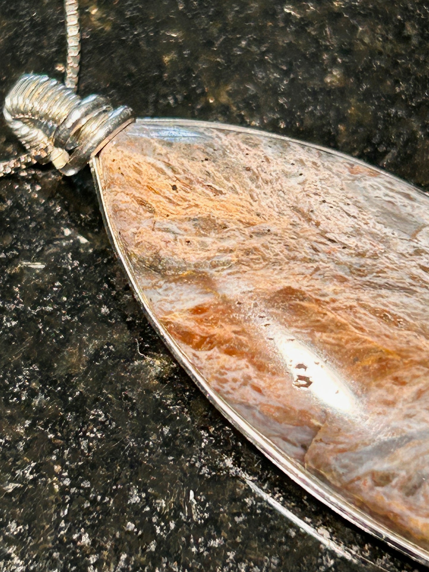 Toro Creek Agate Spear Pendant