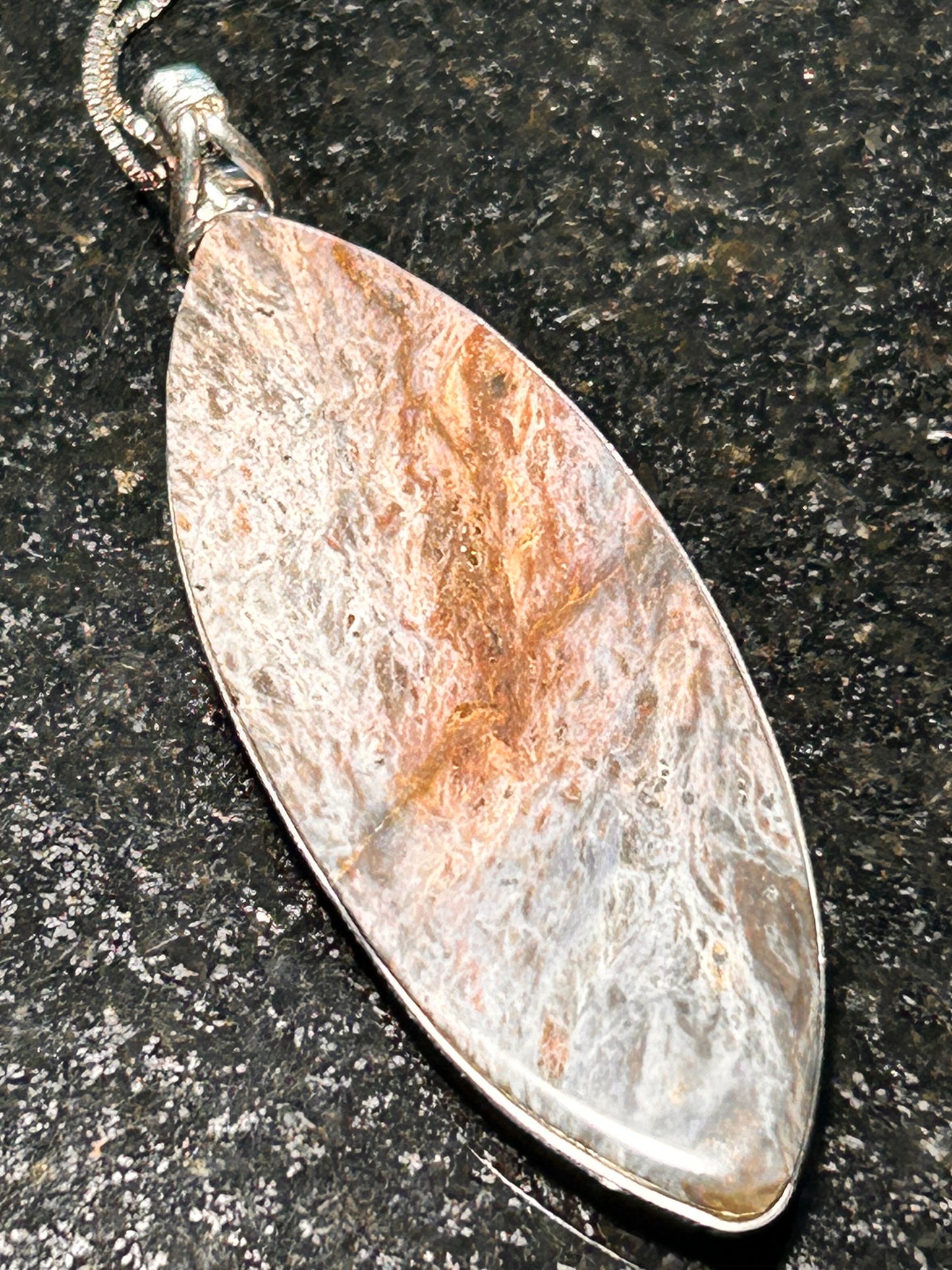 Toro Creek Agate Spear Pendant