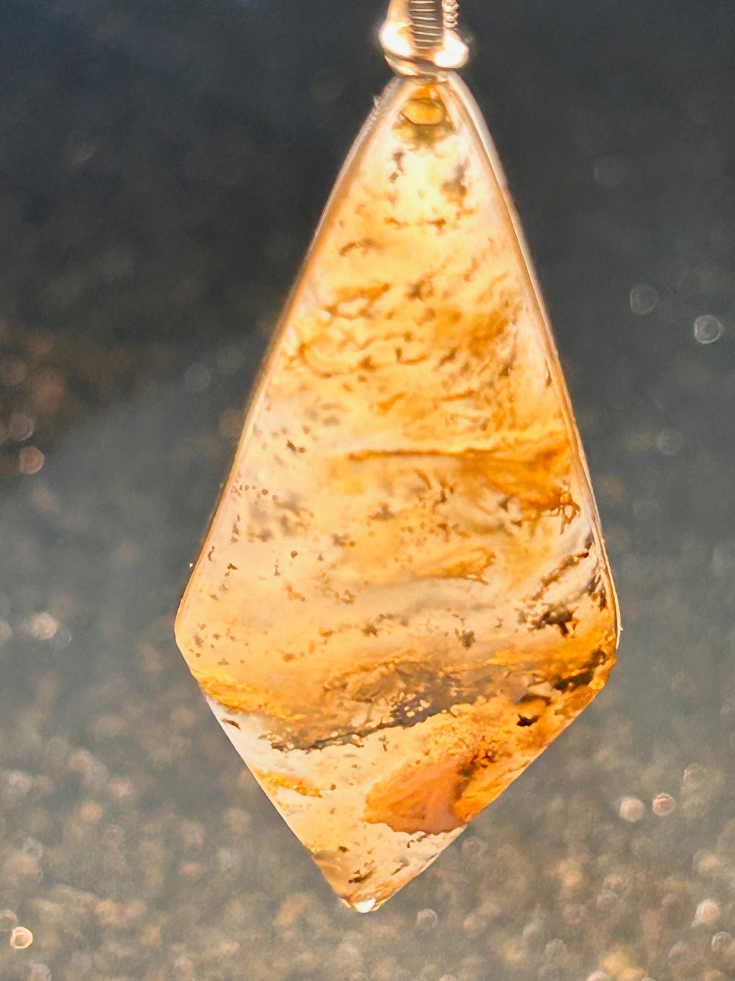 Montana Agate Pendant Spear Pendant