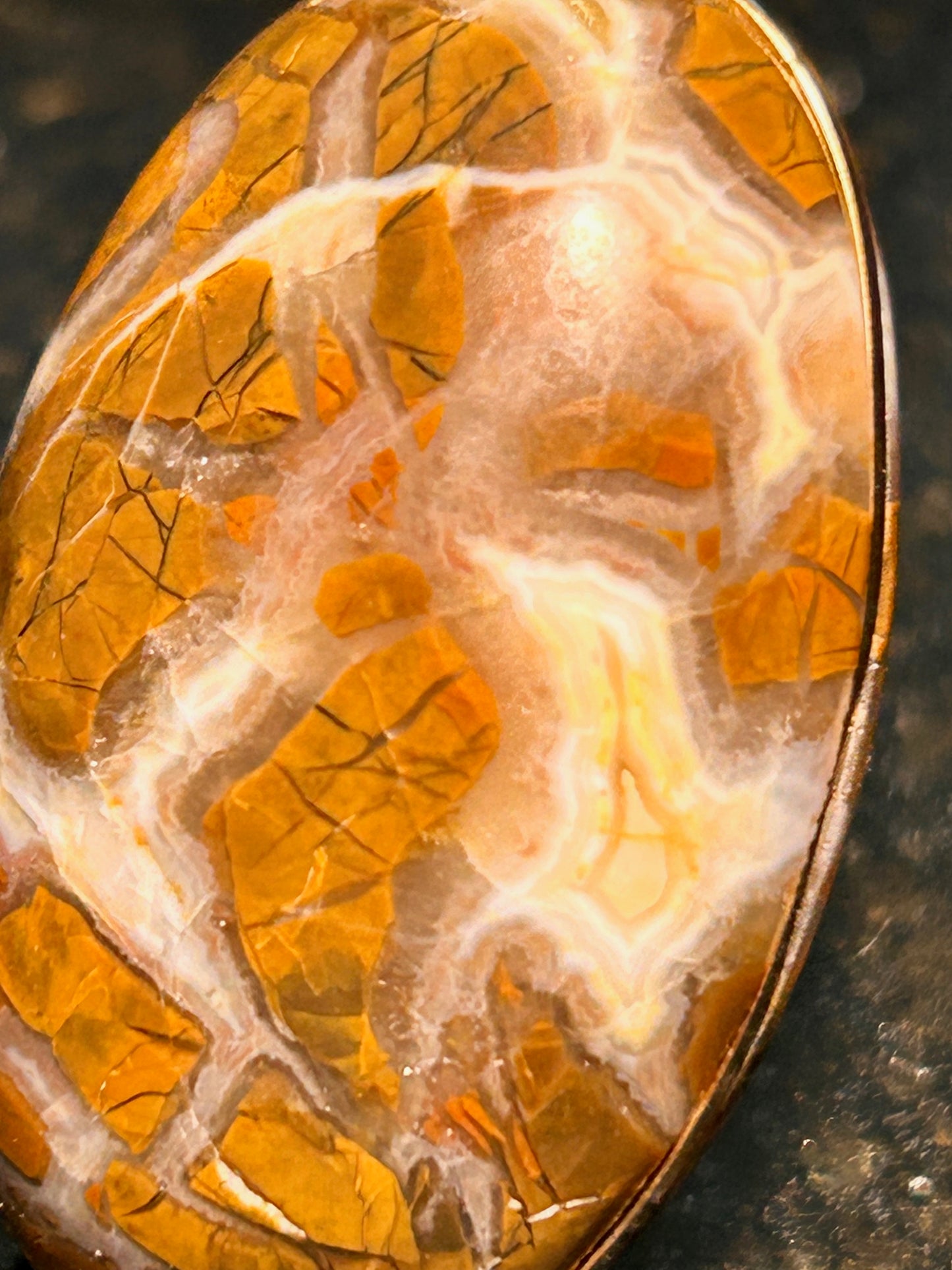 Morro Bay Jasper Agate Oval Pendant