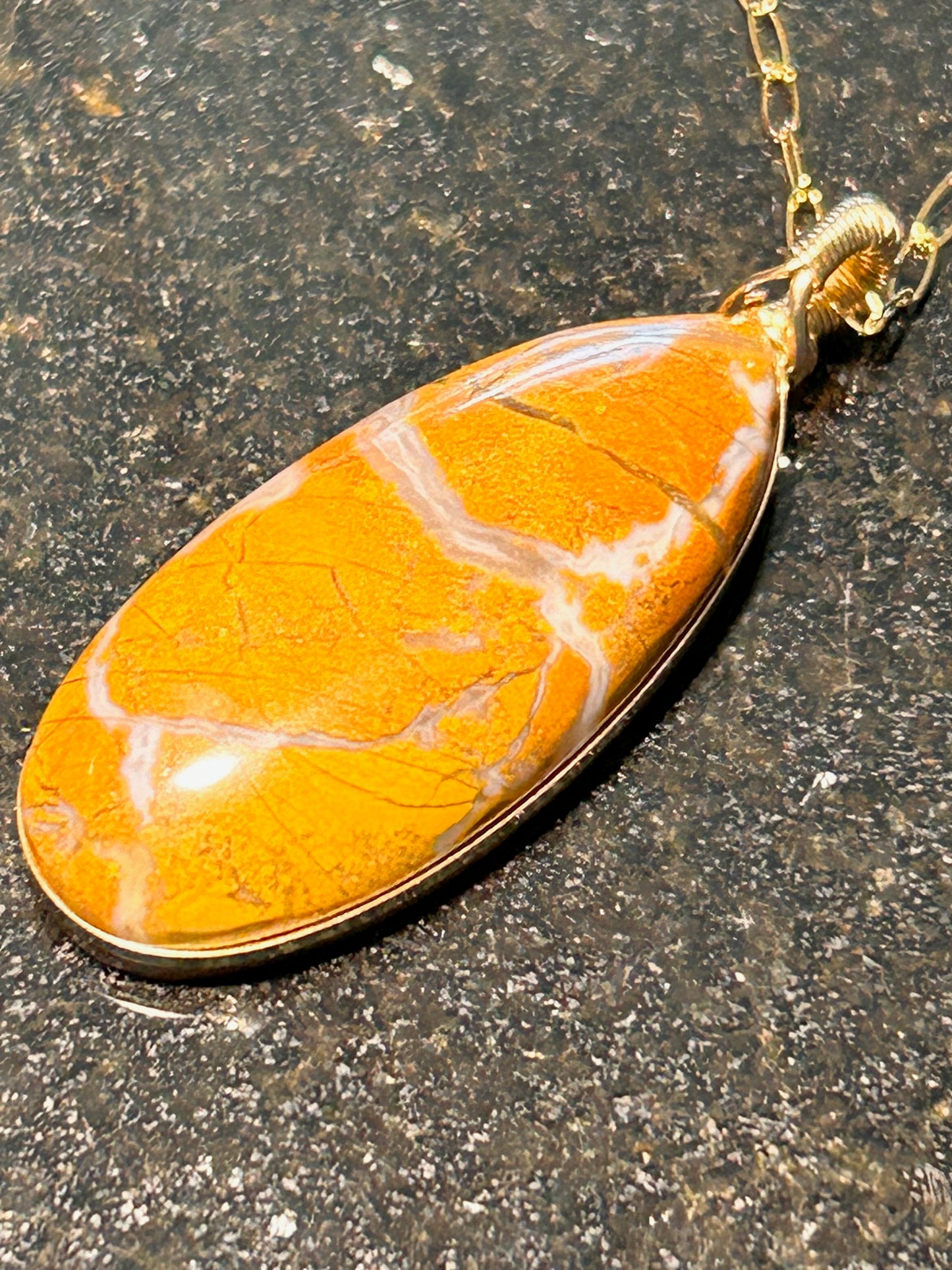 Cayucos Creek Jasper Agate Oval Pendant