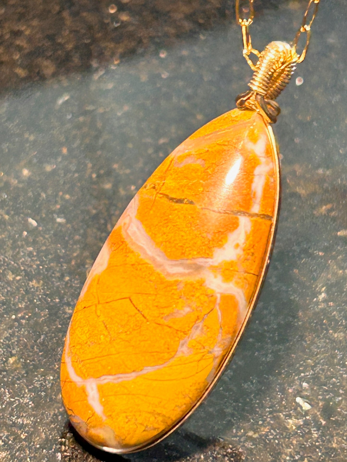 Cayucos Creek Jasper Agate Oval Pendant