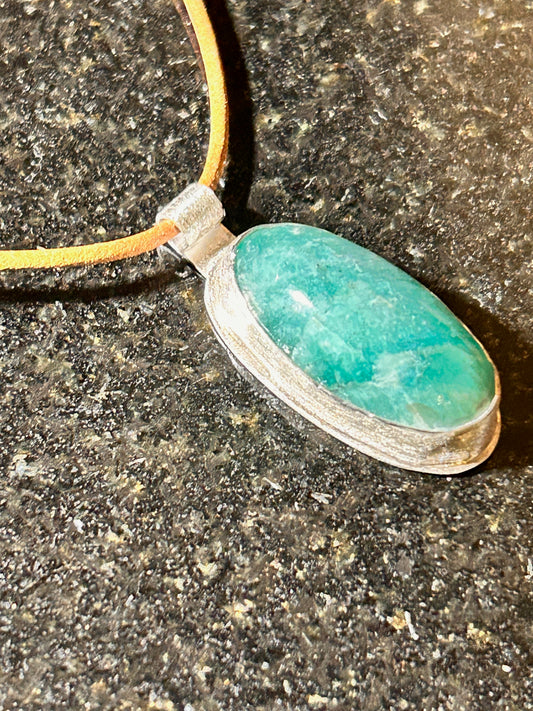 Amazonite Oval Pendant