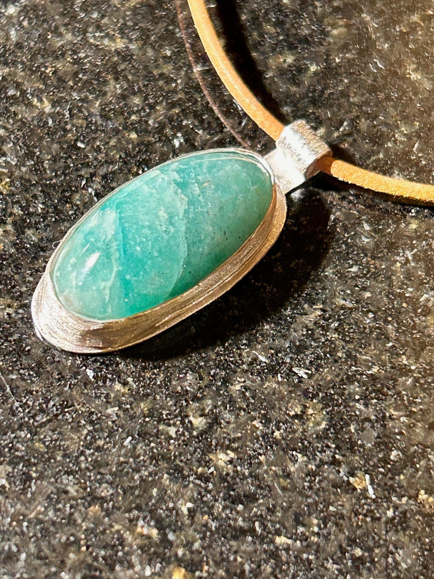 Amazonite Oval Pendant