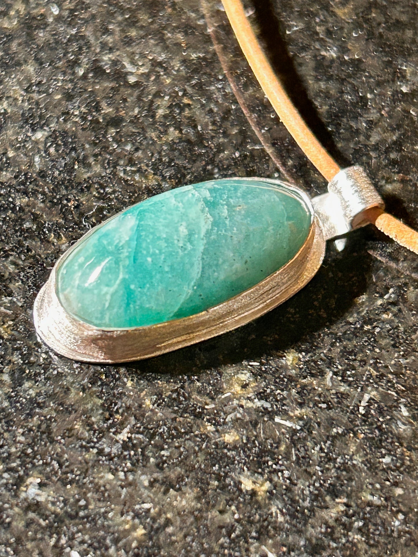 Amazonite Oval Pendant