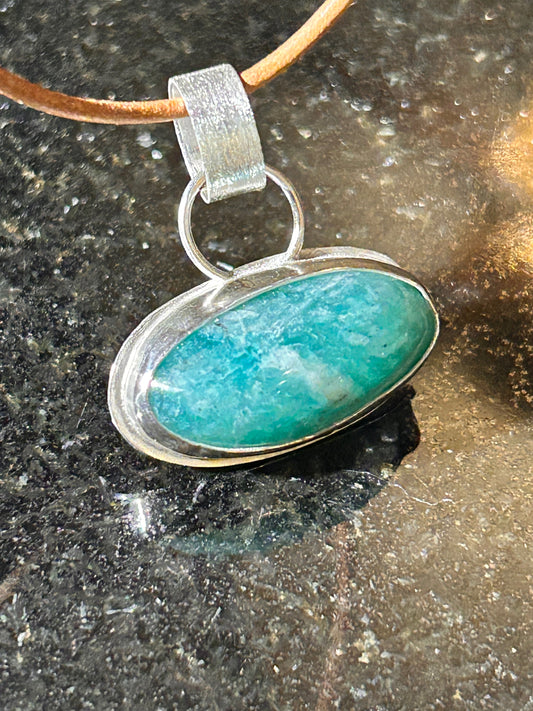 Amazonite Oval Pendant