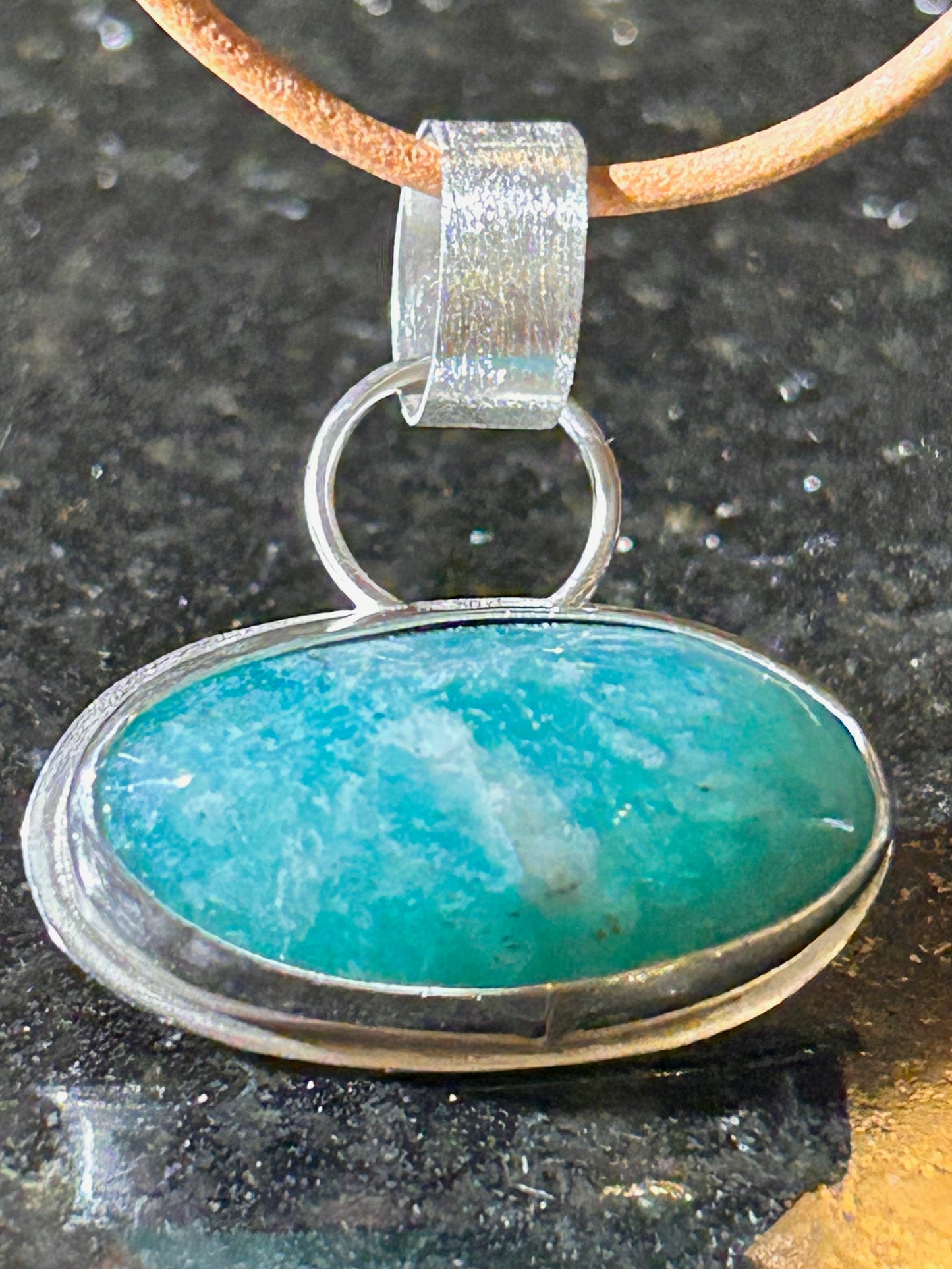 Amazonite Oval Pendant