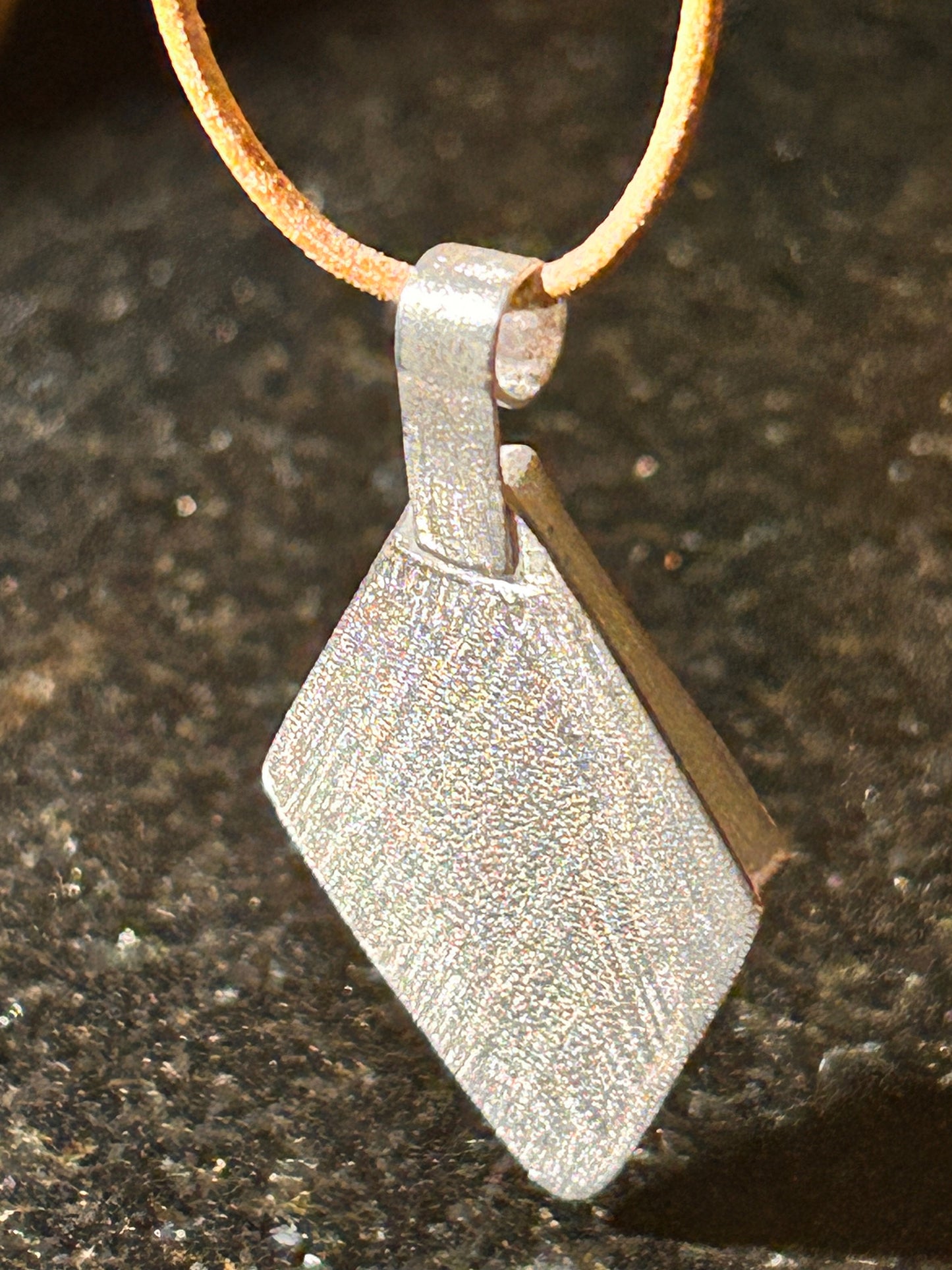 Ruby & Sapphire Diamond-Shape Pendant