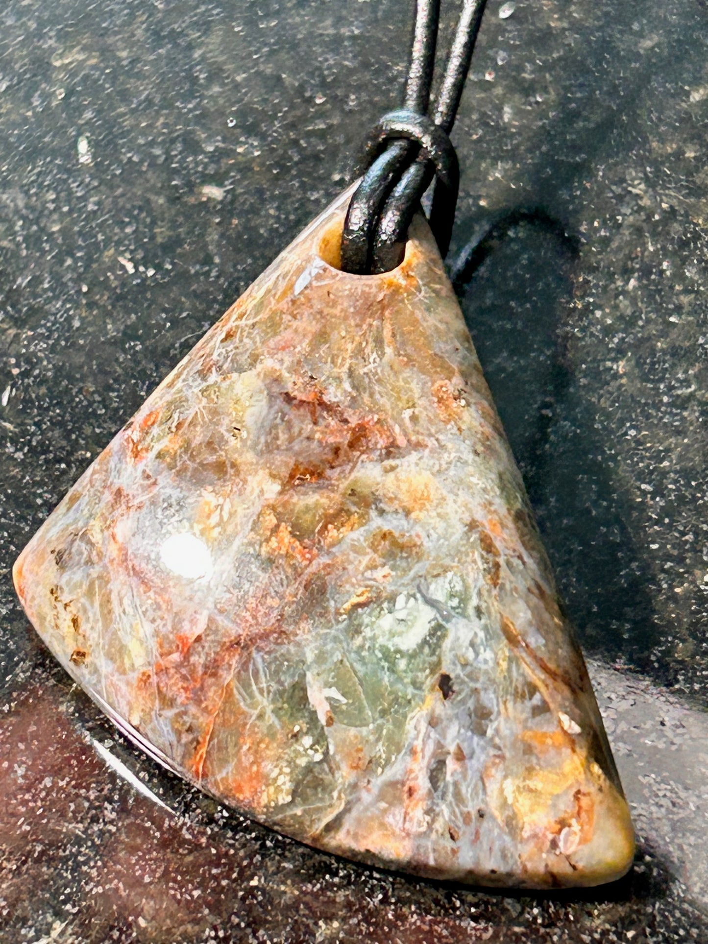 Toro Creek Agate Freeform Pendant