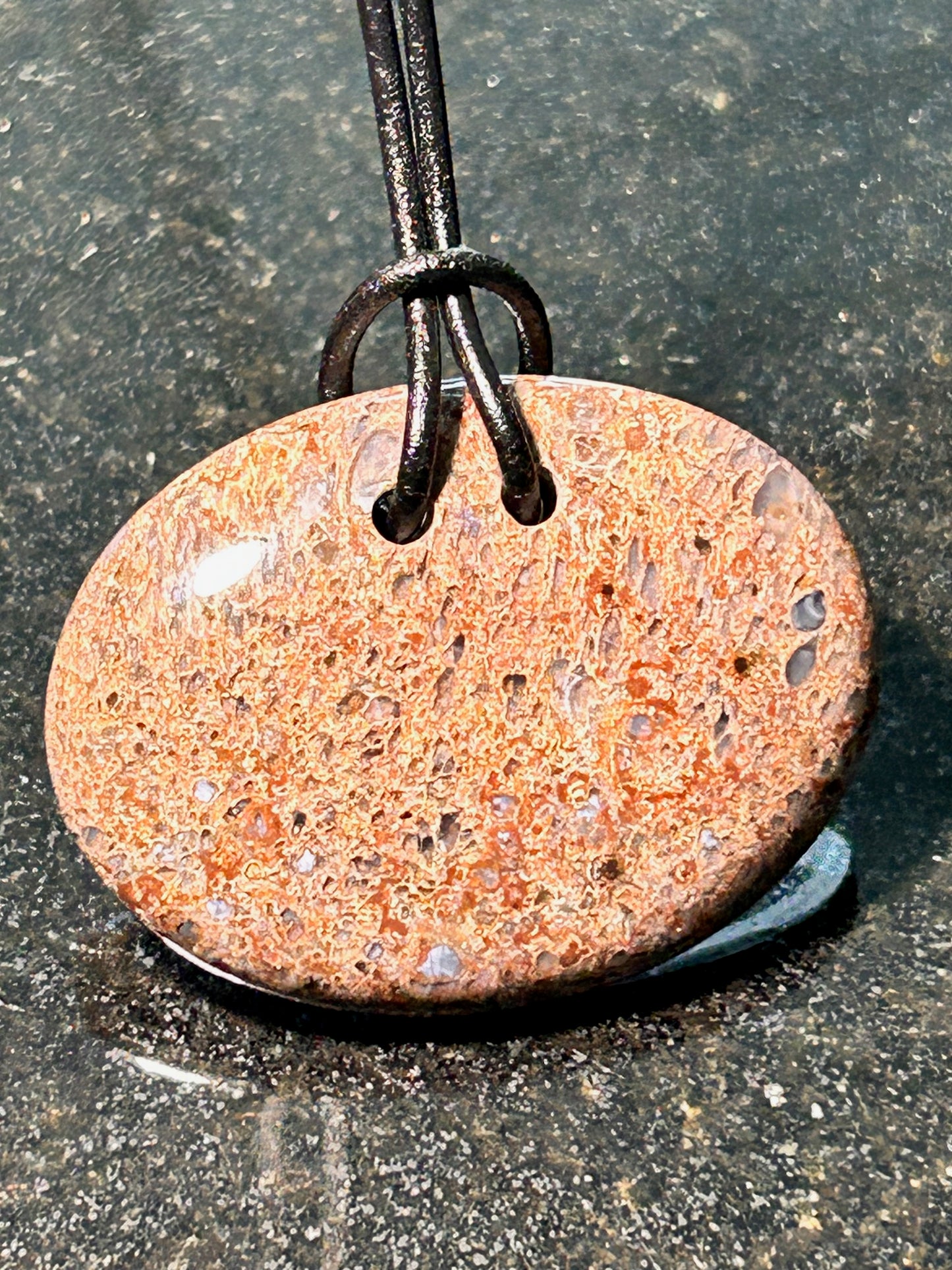 Agatized Rhyolite Oval Pendant