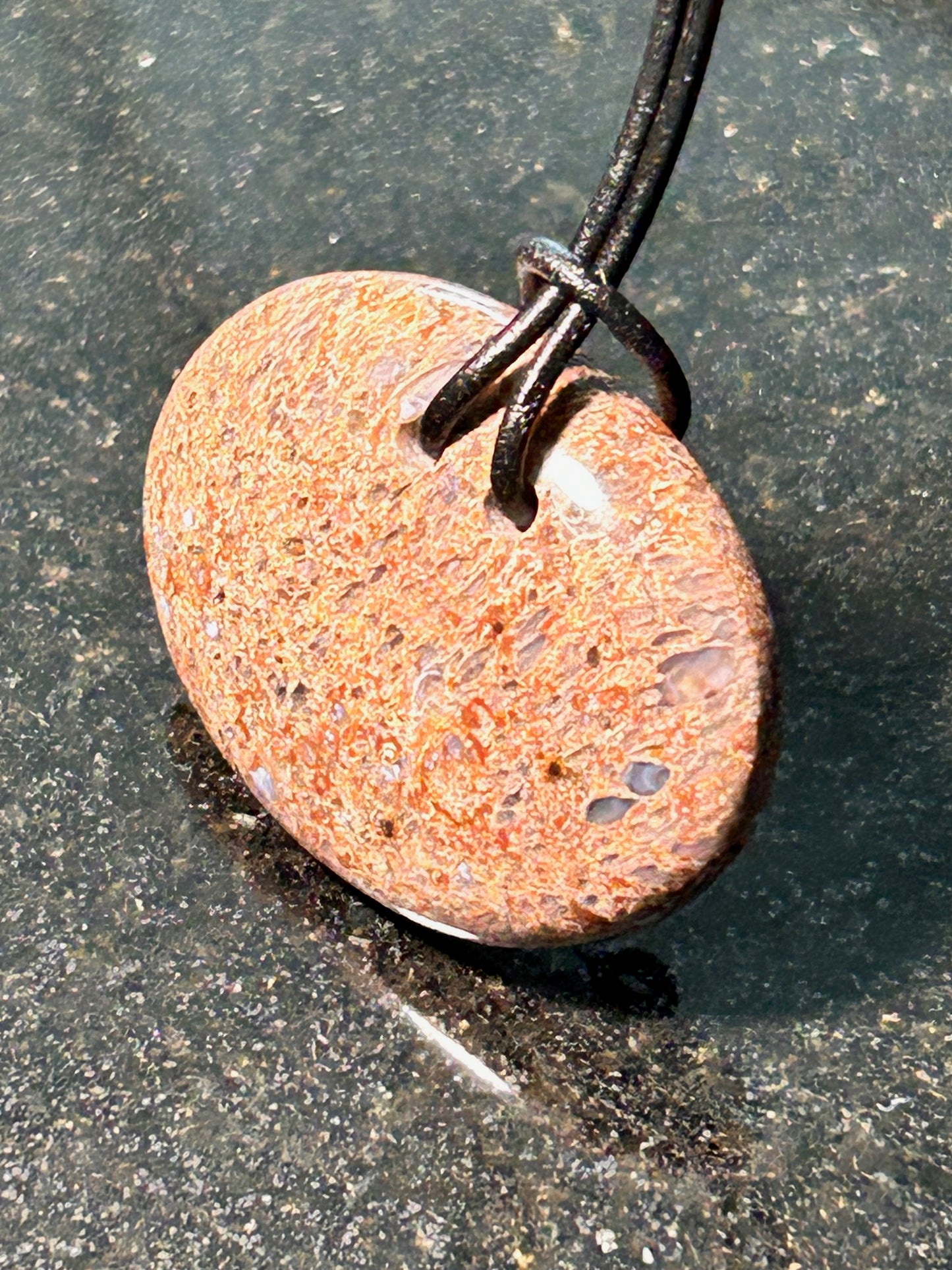 Agatized Rhyolite Oval Pendant