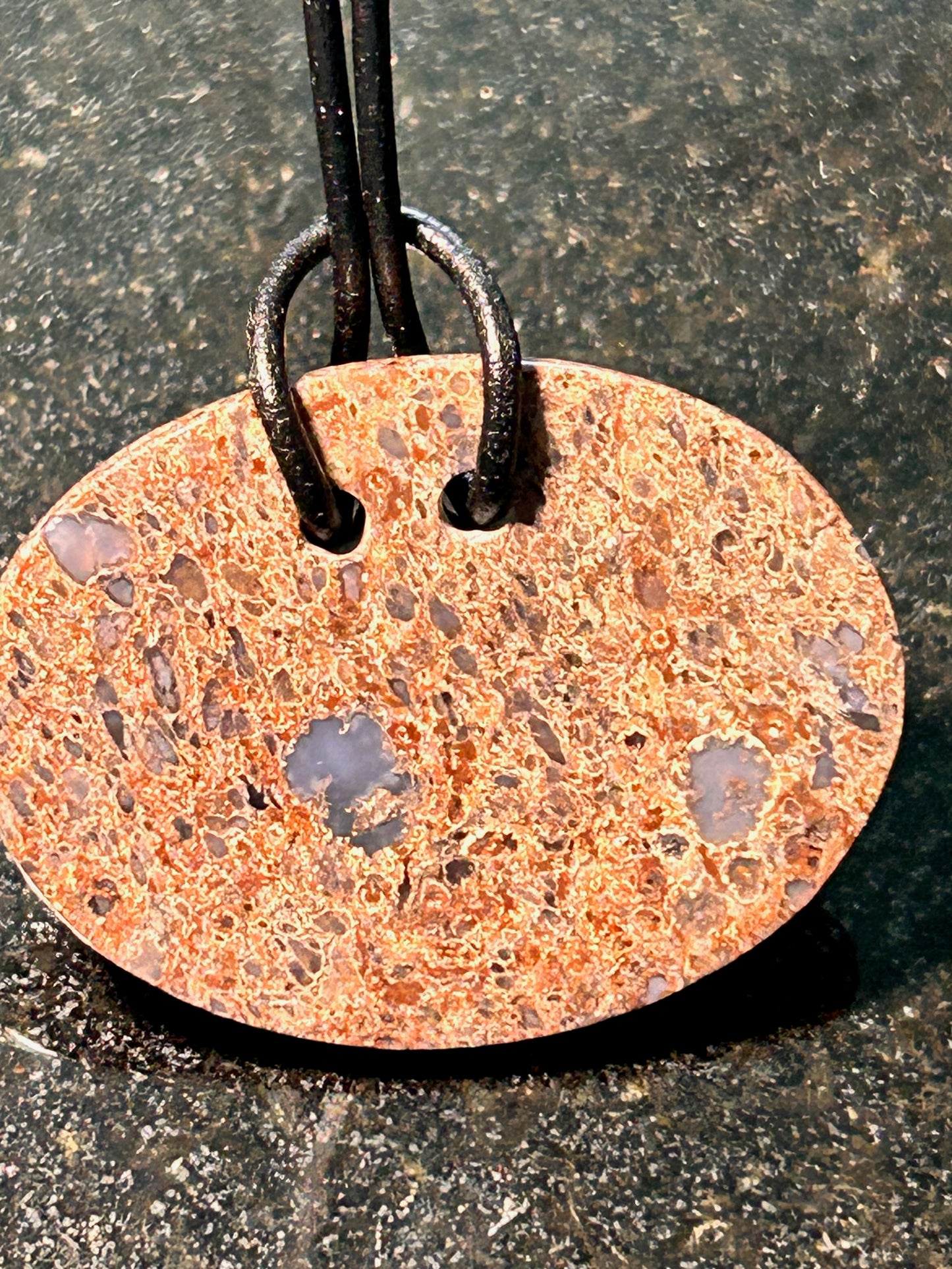 Agatized Rhyolite Oval Pendant