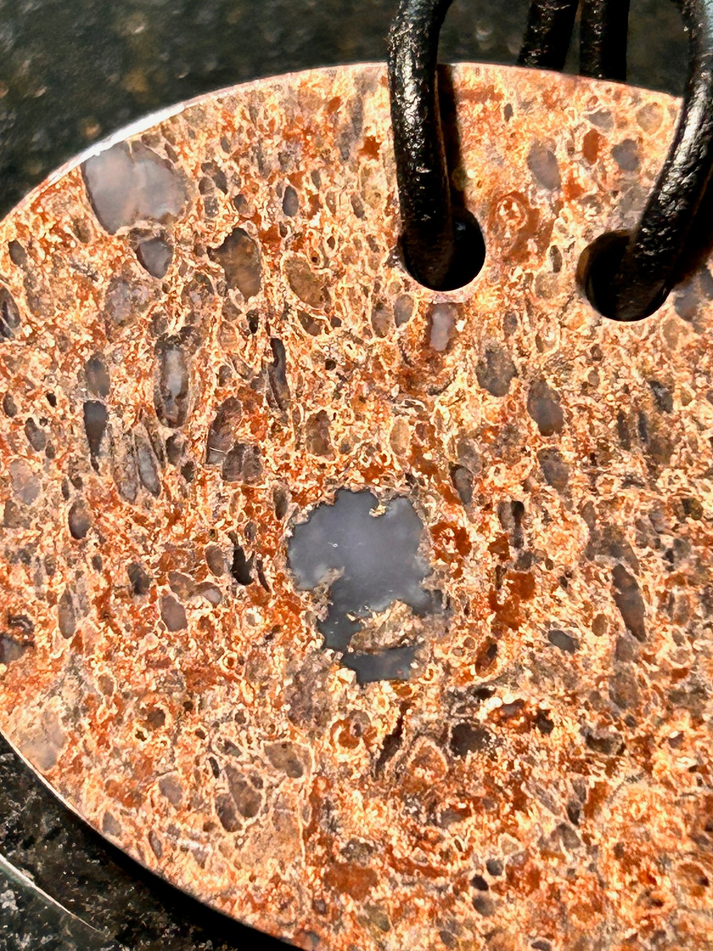 Agatized Rhyolite Oval Pendant