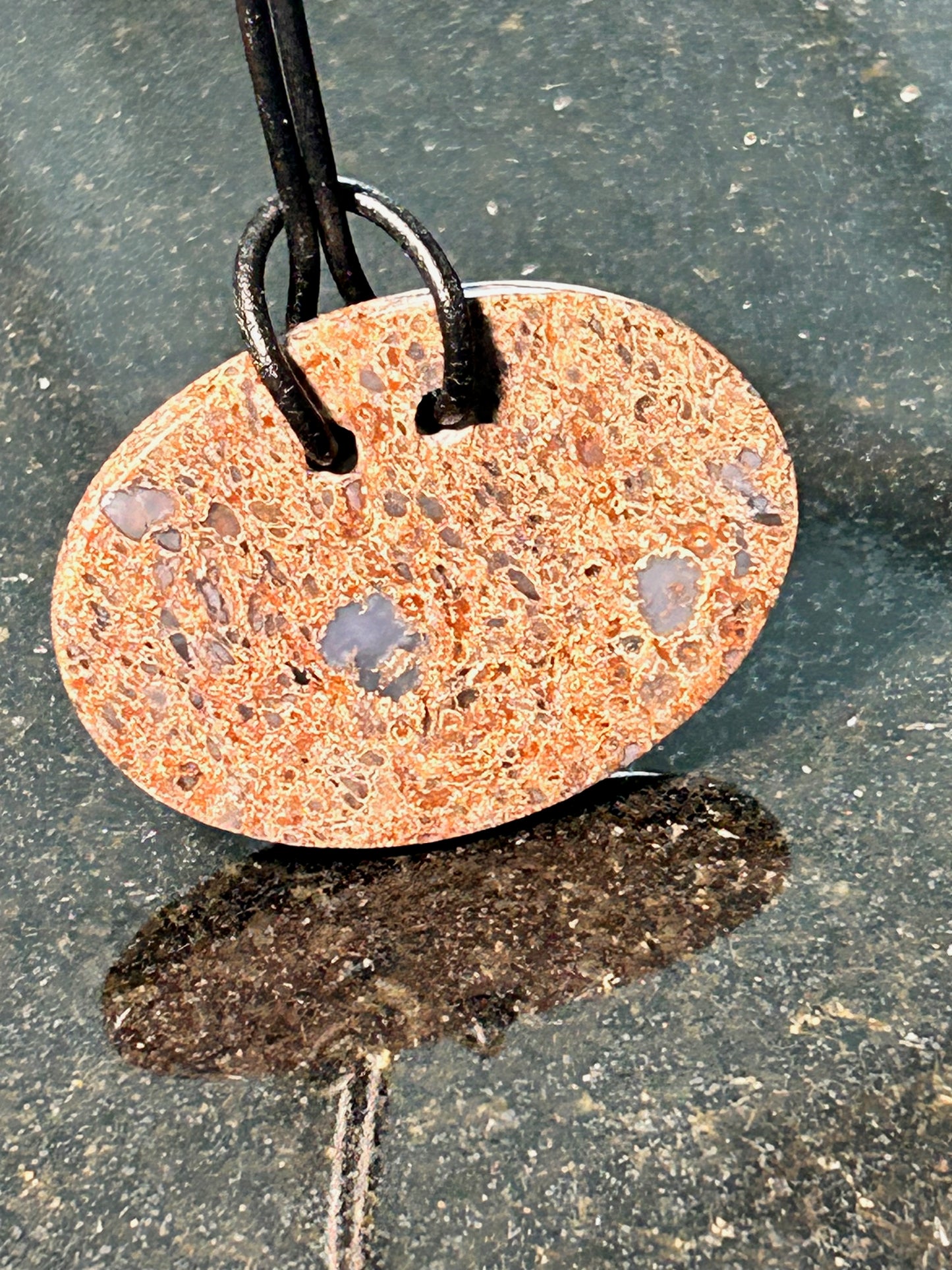 Agatized Rhyolite Oval Pendant