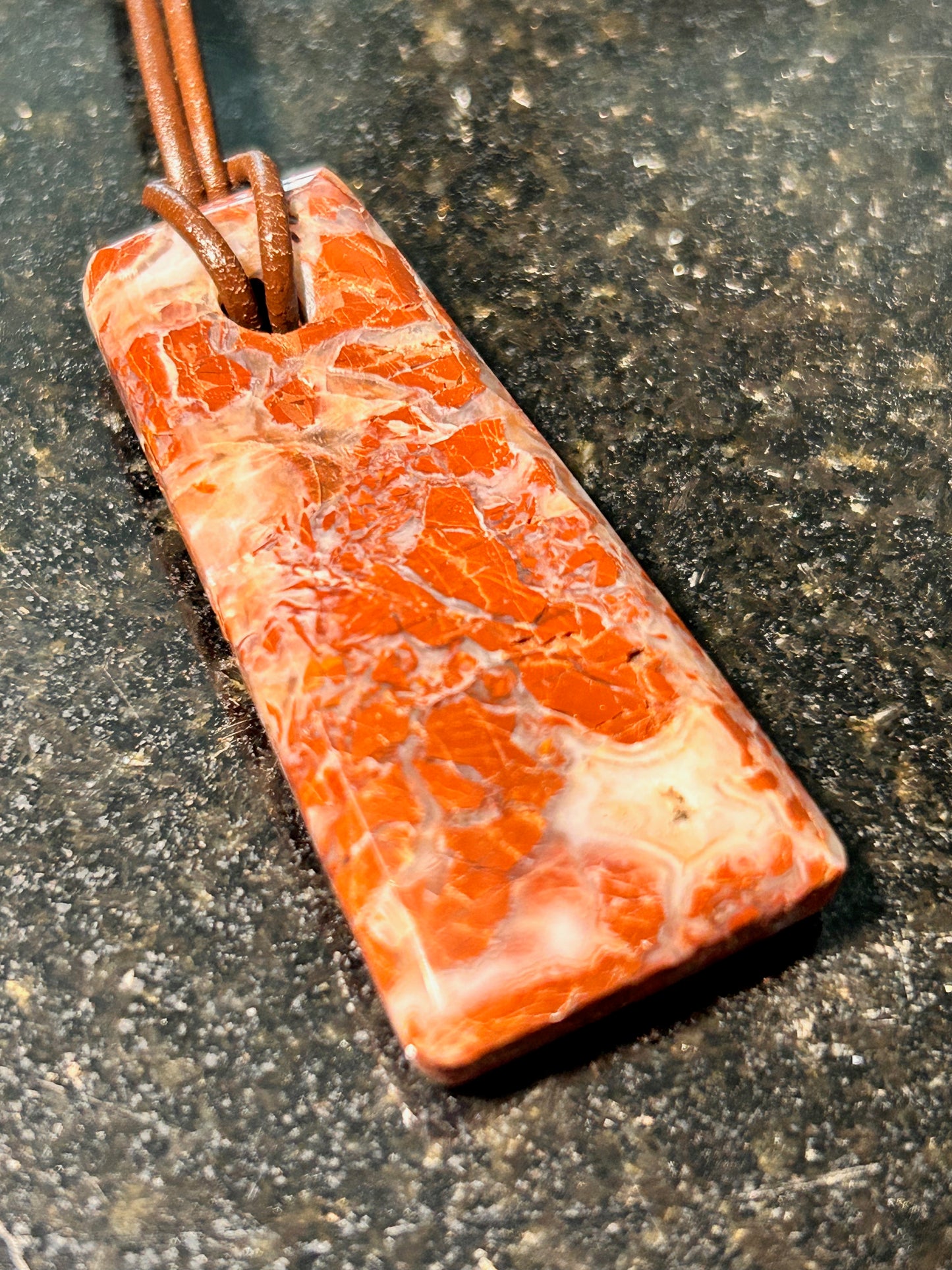 Prefumo Creek Red Jasper Agate Ladder Pendant