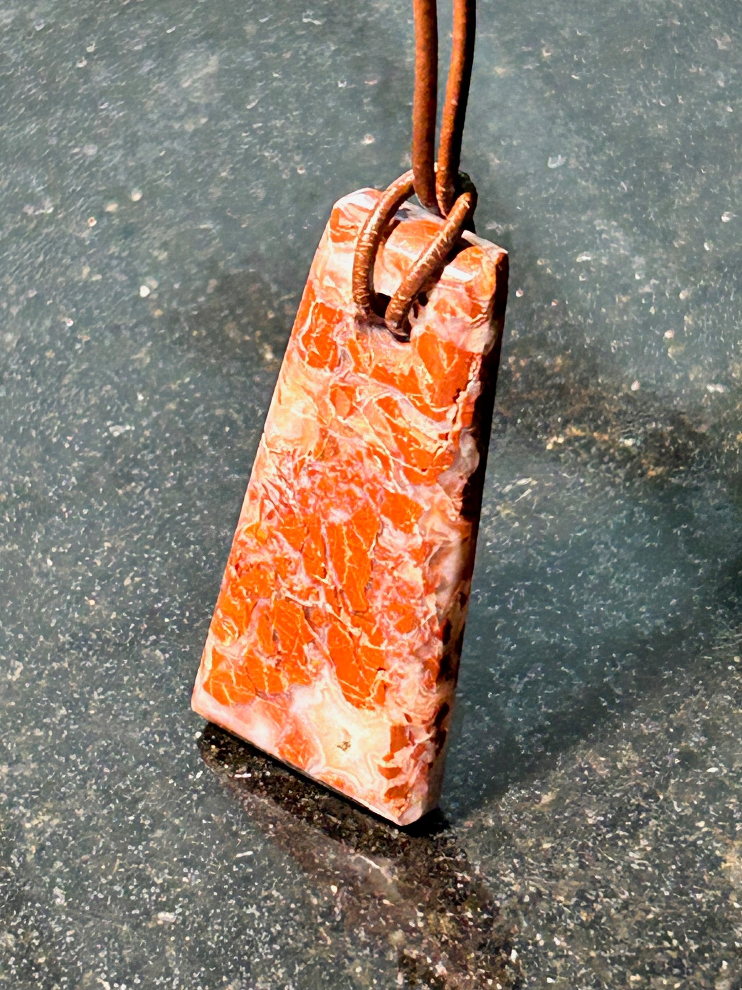 Prefumo Creek Red Jasper Agate Ladder Pendant