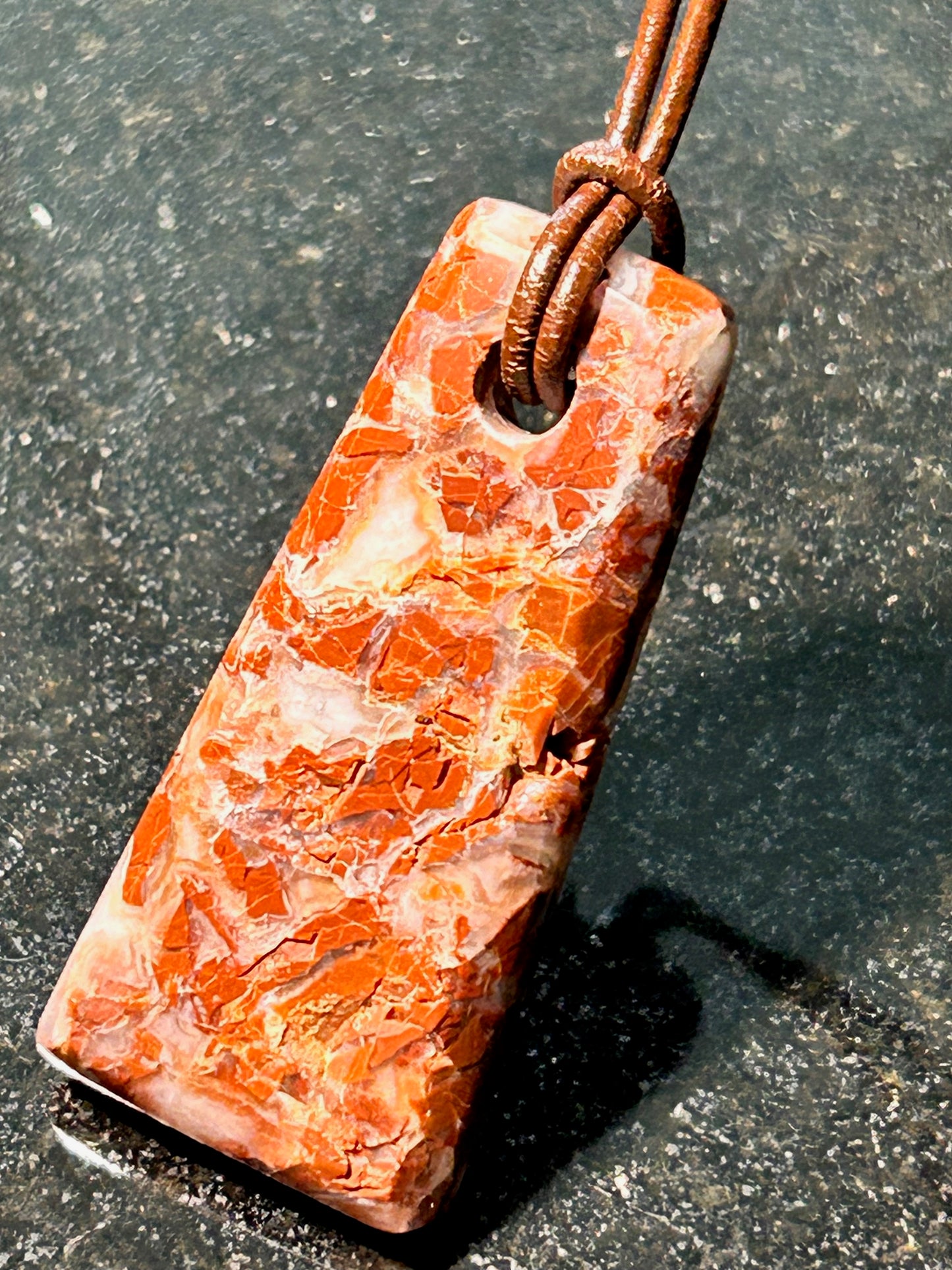 Prefumo Creek Red Jasper Agate Ladder Pendant