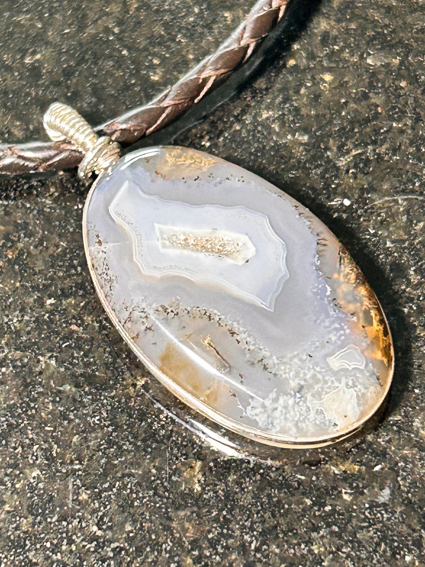 Montana Agate Oval Pendant