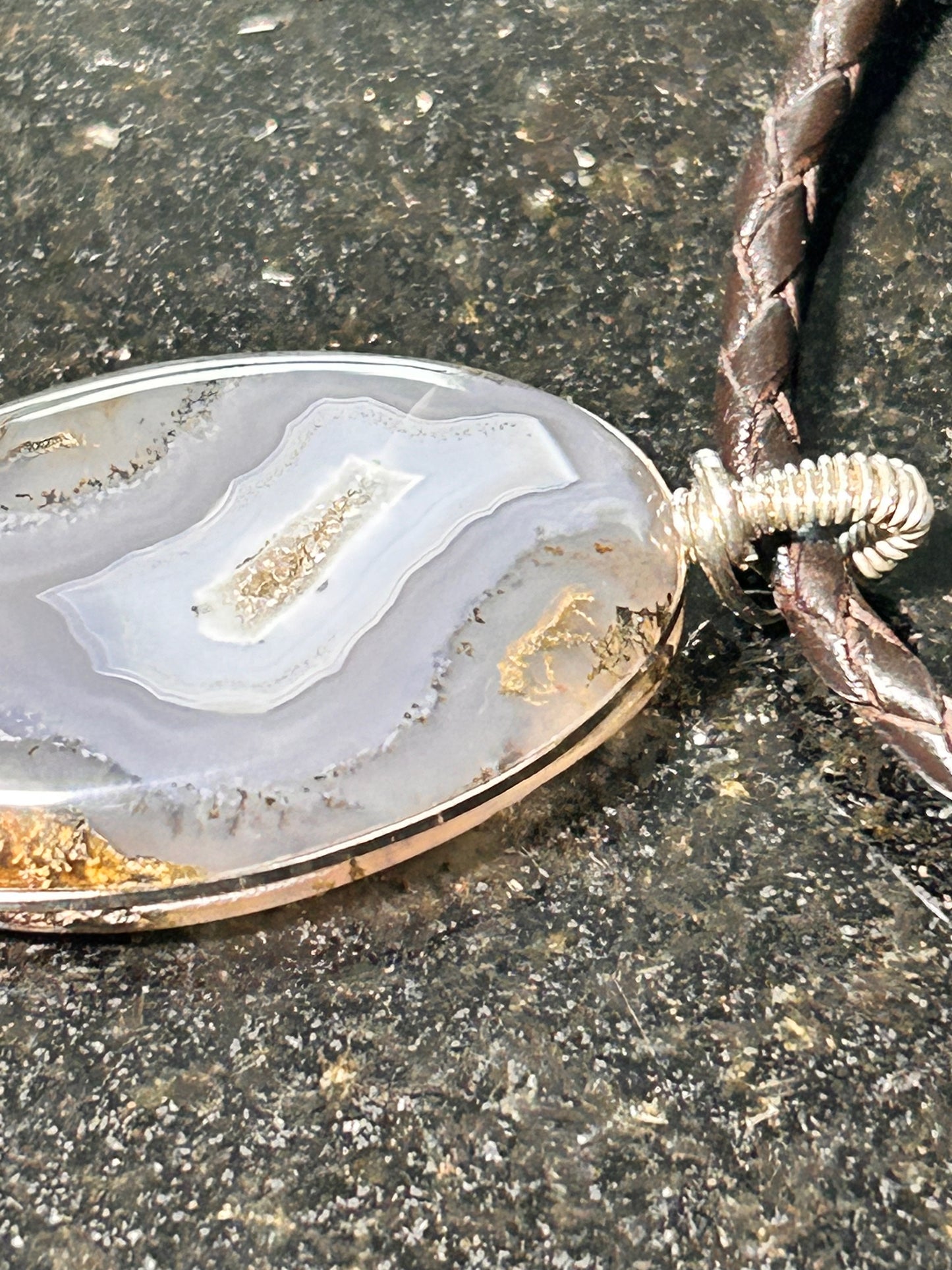 Montana Agate Oval Pendant