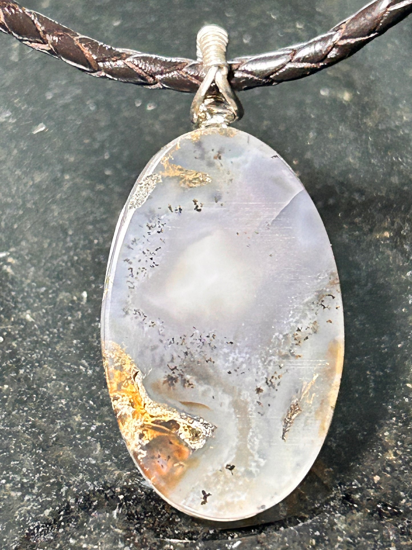 Montana Agate Oval Pendant