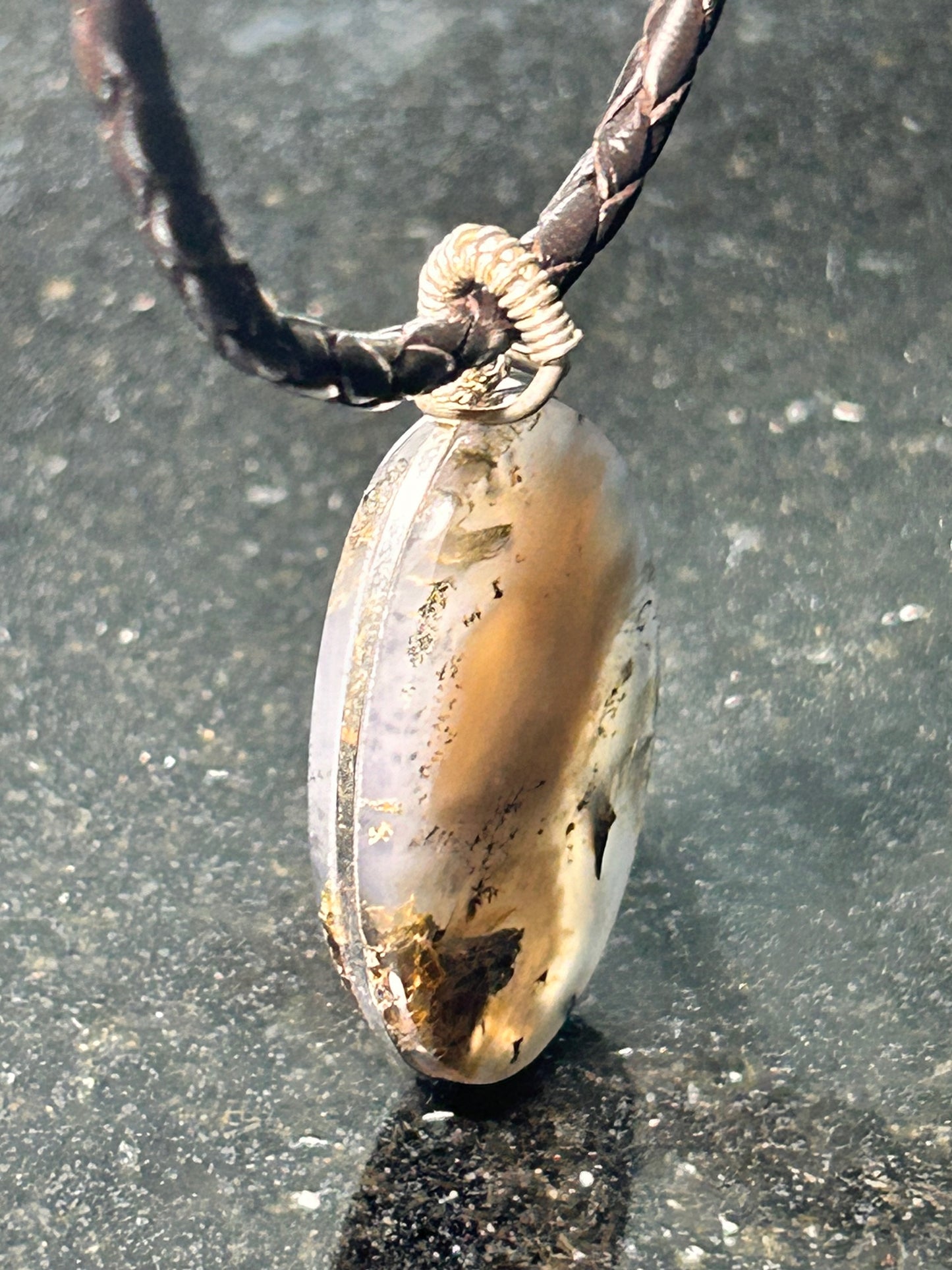 Montana Agate Oval Pendant