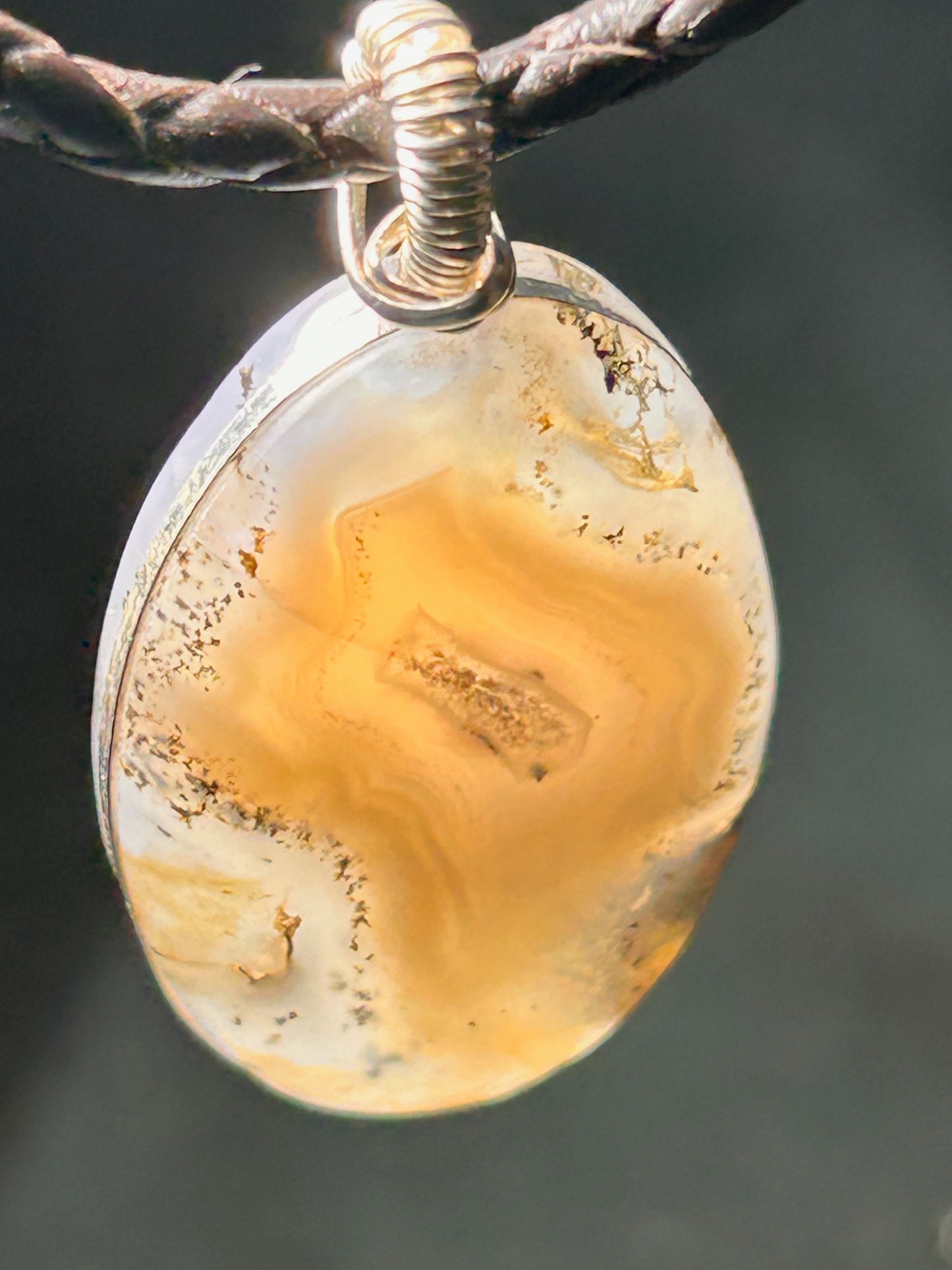 Montana Agate Oval Pendant