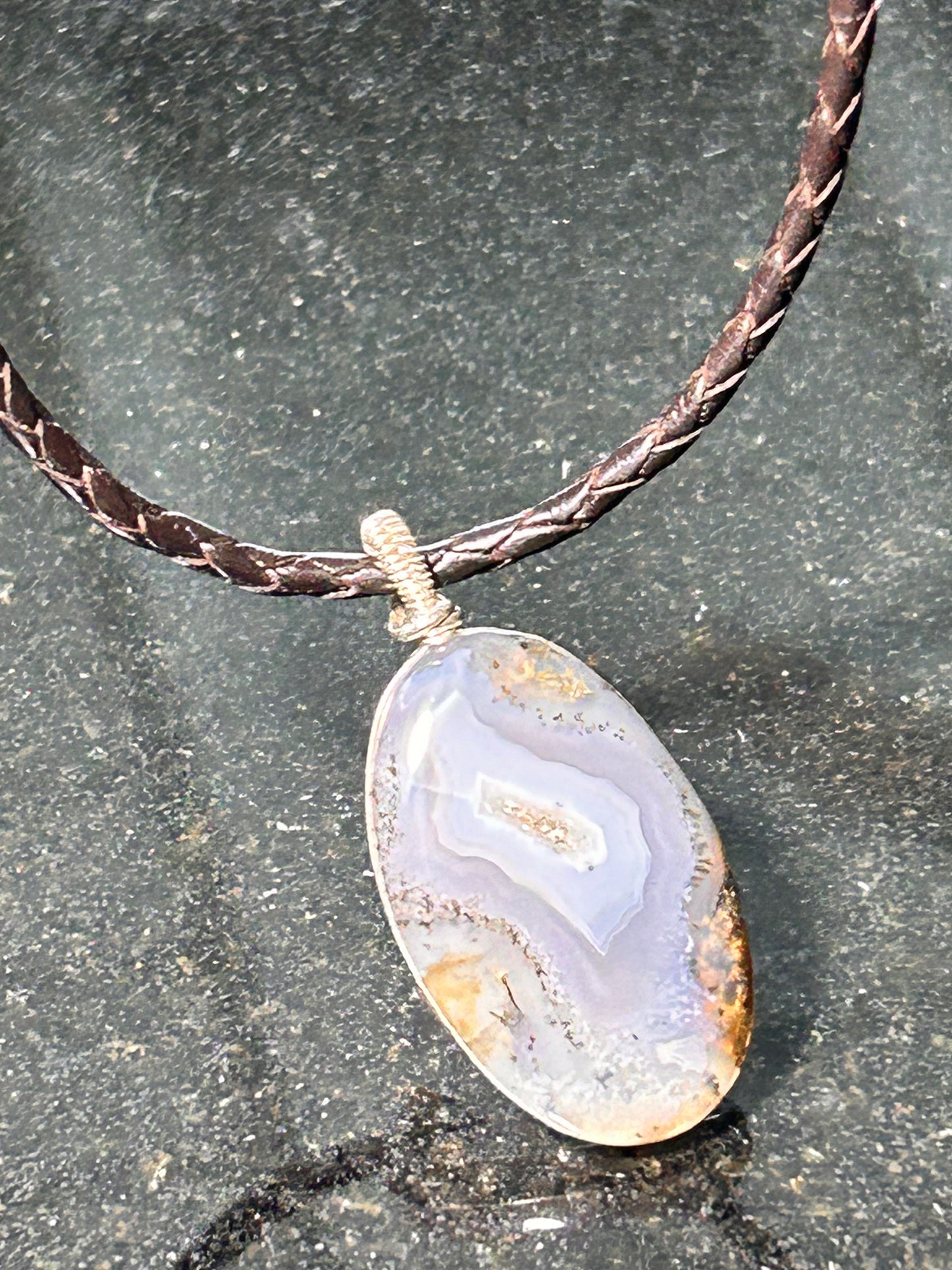 Montana Agate Oval Pendant